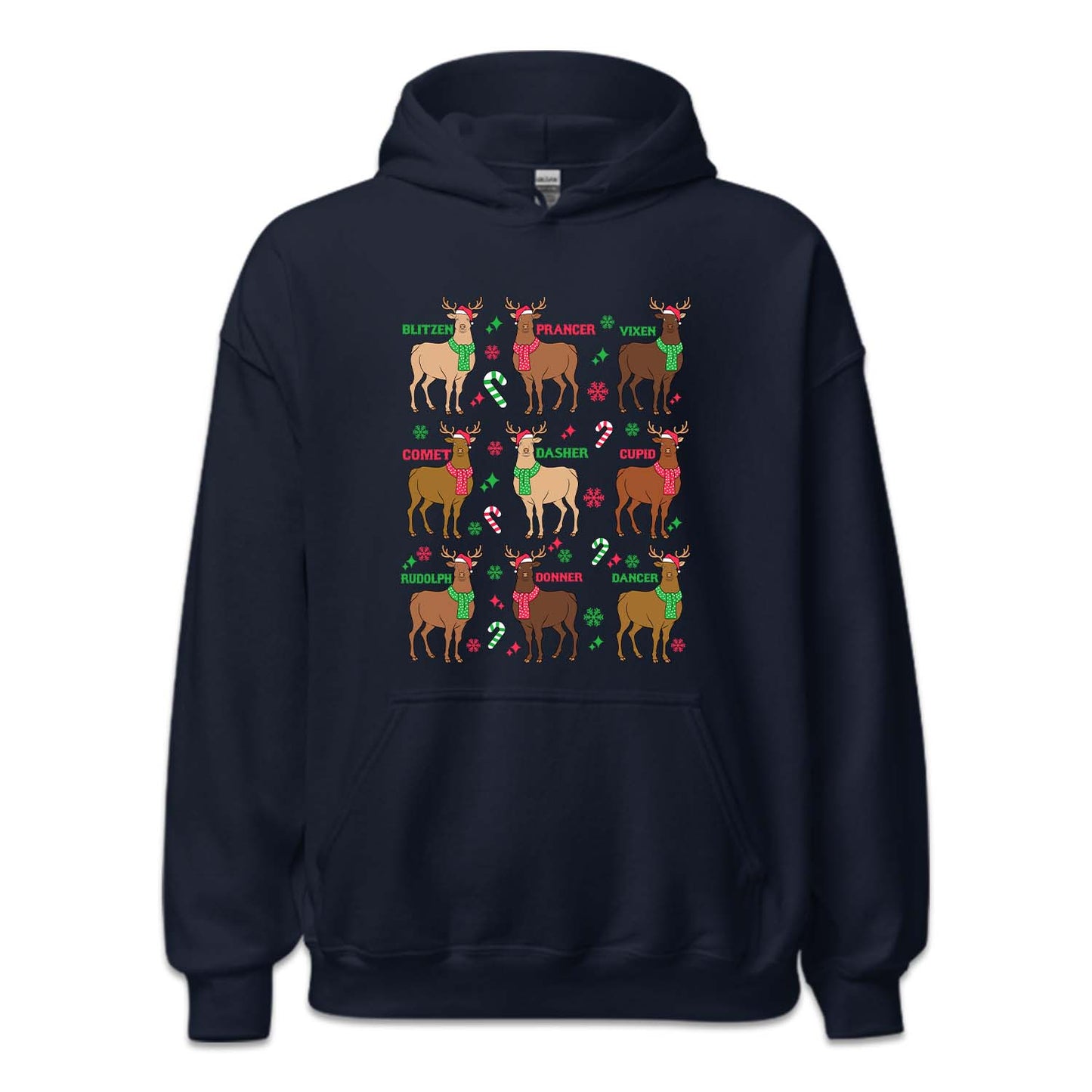Christmas Reindeer Names Cozy Xmas Dasher Dancer Prancer | PRODUCT CODE: DSGCPVNMDO