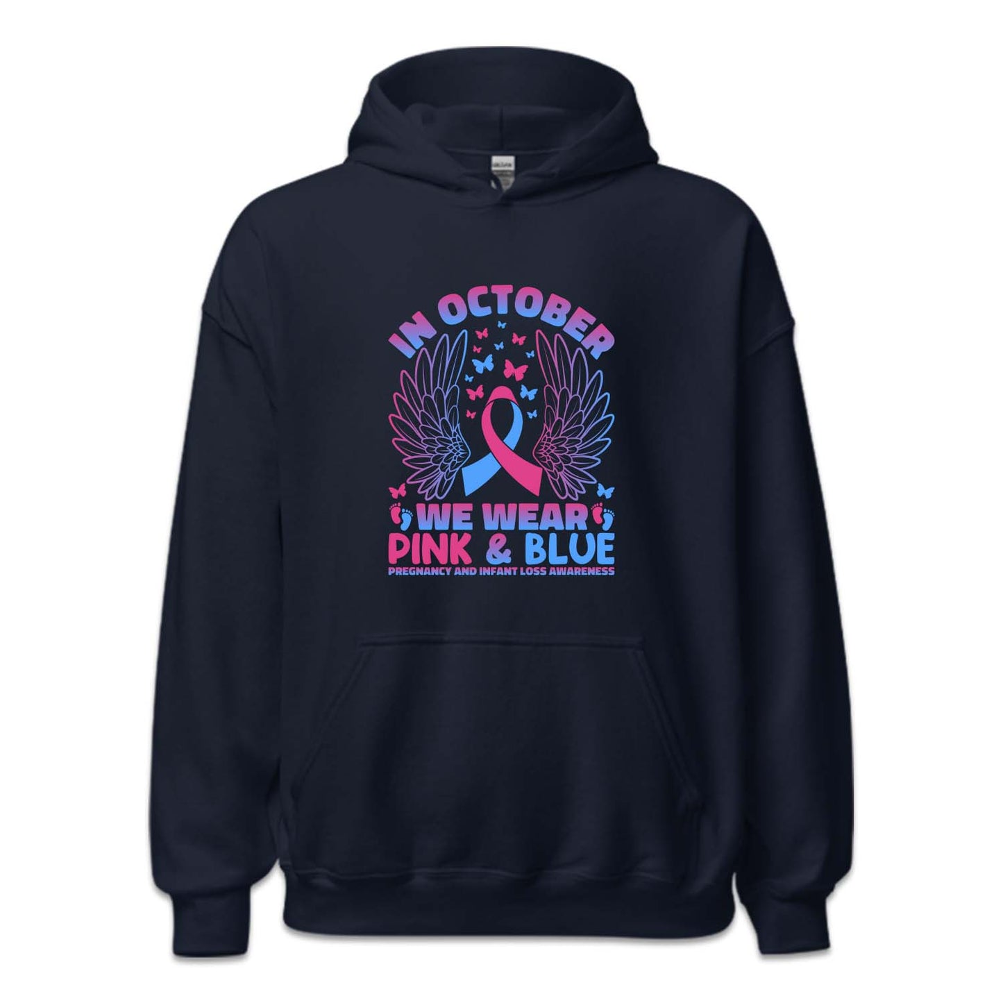 In October We Wear Pink and Blue Pregnancy and Infant Loss Awareness | PRODUCT CODE: MSCRGEAWRN