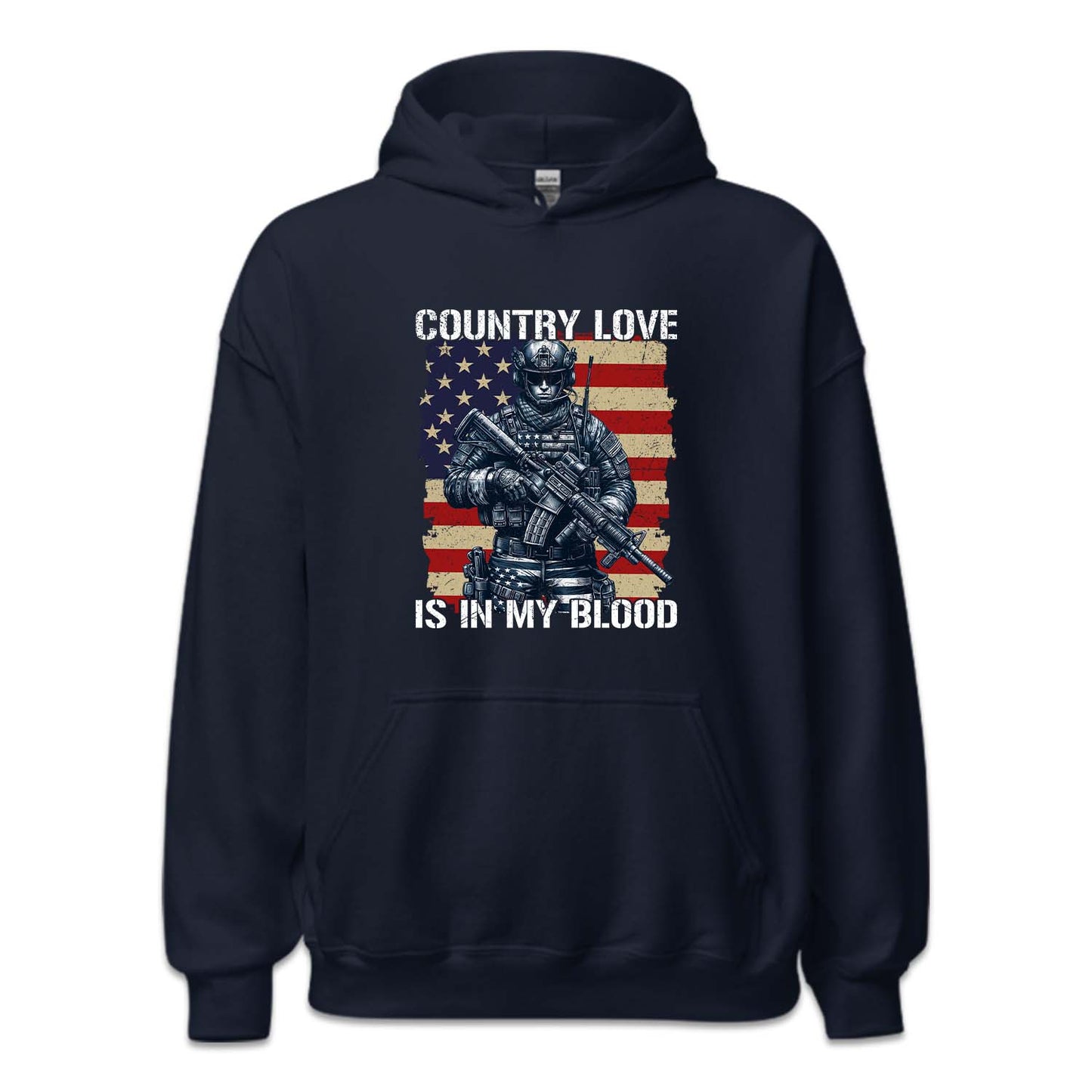 Country Love Is In My Blood Veterans Day USA Military Service | PRODUCT CODE: CNTLVNIMBLDO