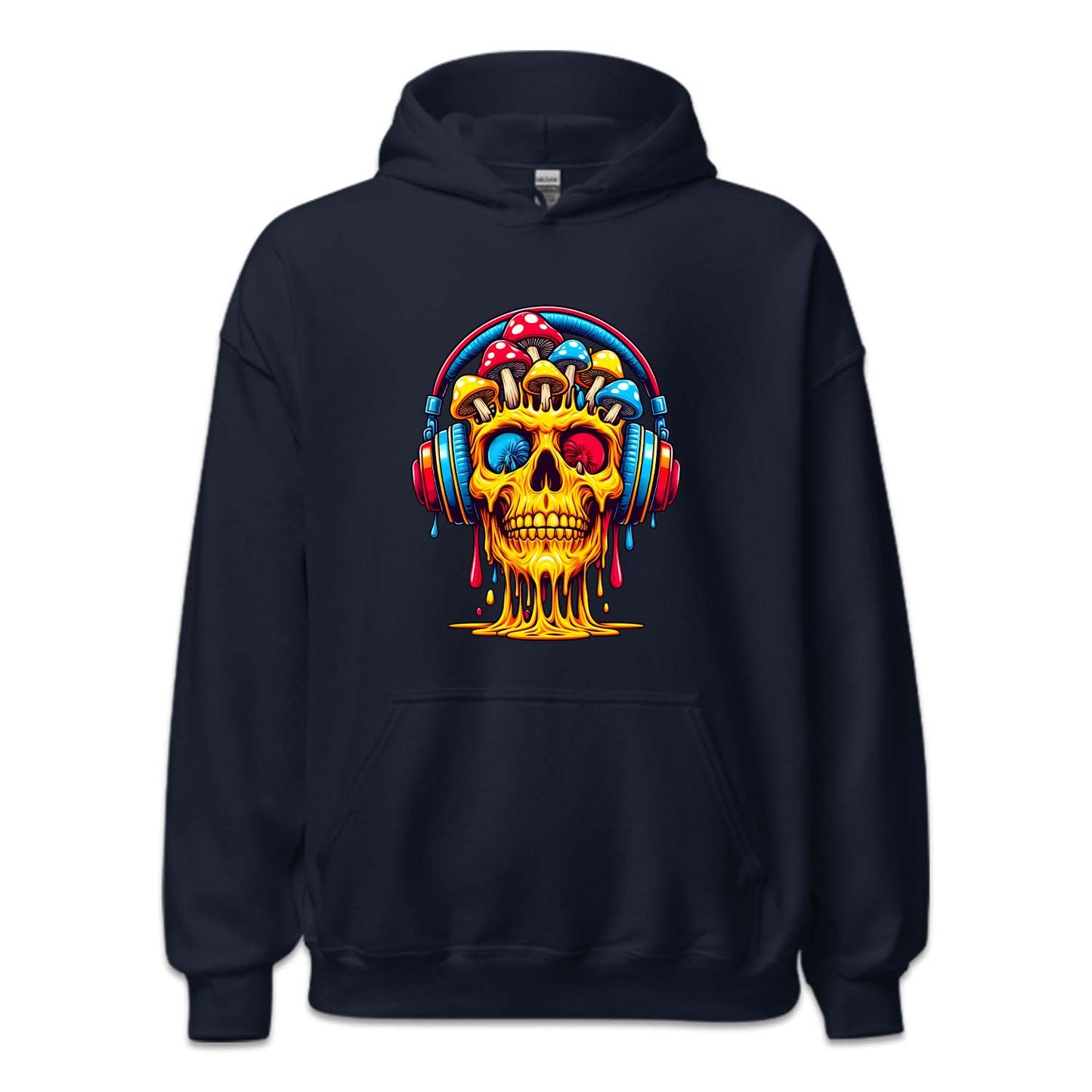 Psychedelic Skull Mushroom And Headphones | PRODUCT CODE: SKLPSYDLC