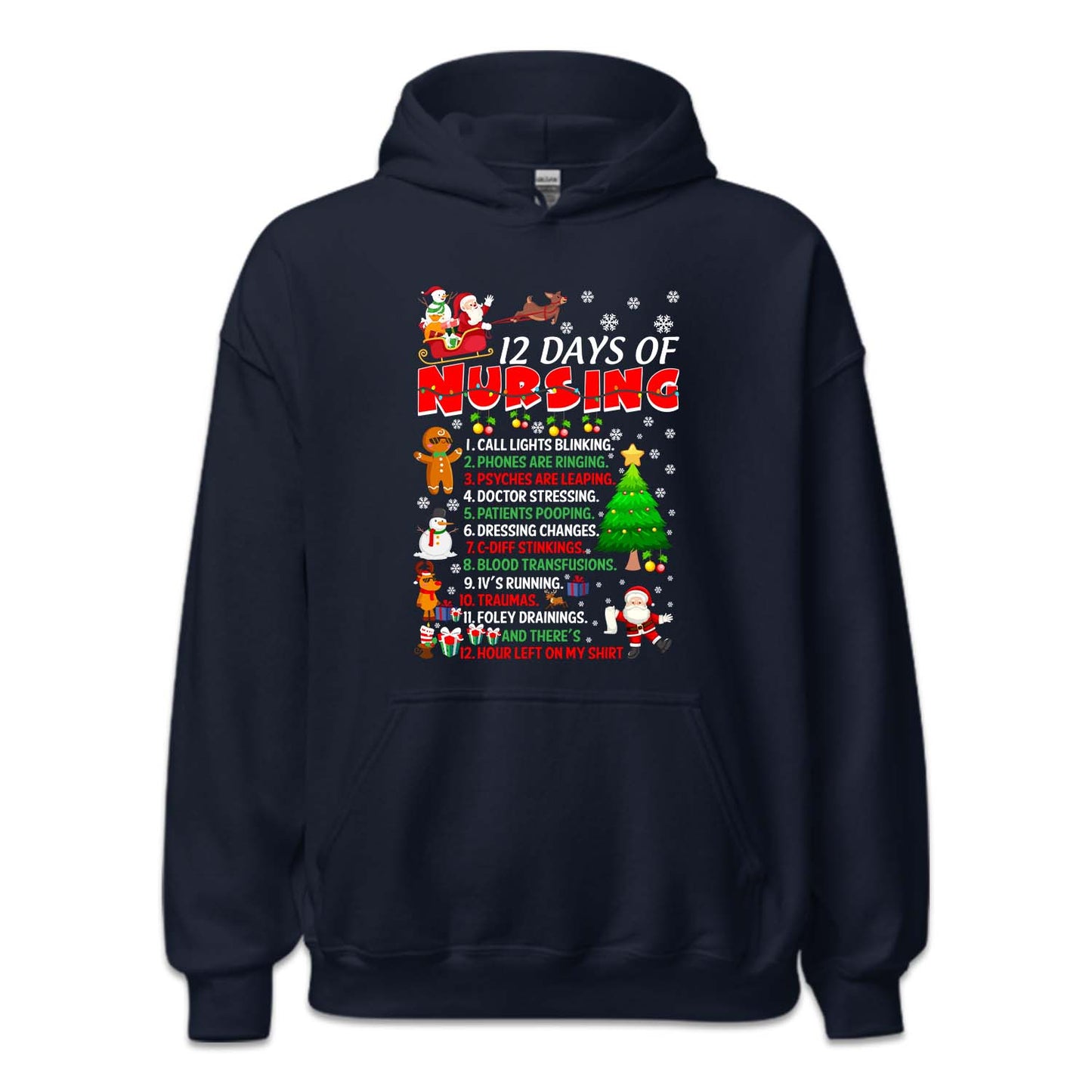 12 Days Of Nursing Christmas Festive Xmas Nurse | PRODUCT CODE: TWLDYSFNRGC