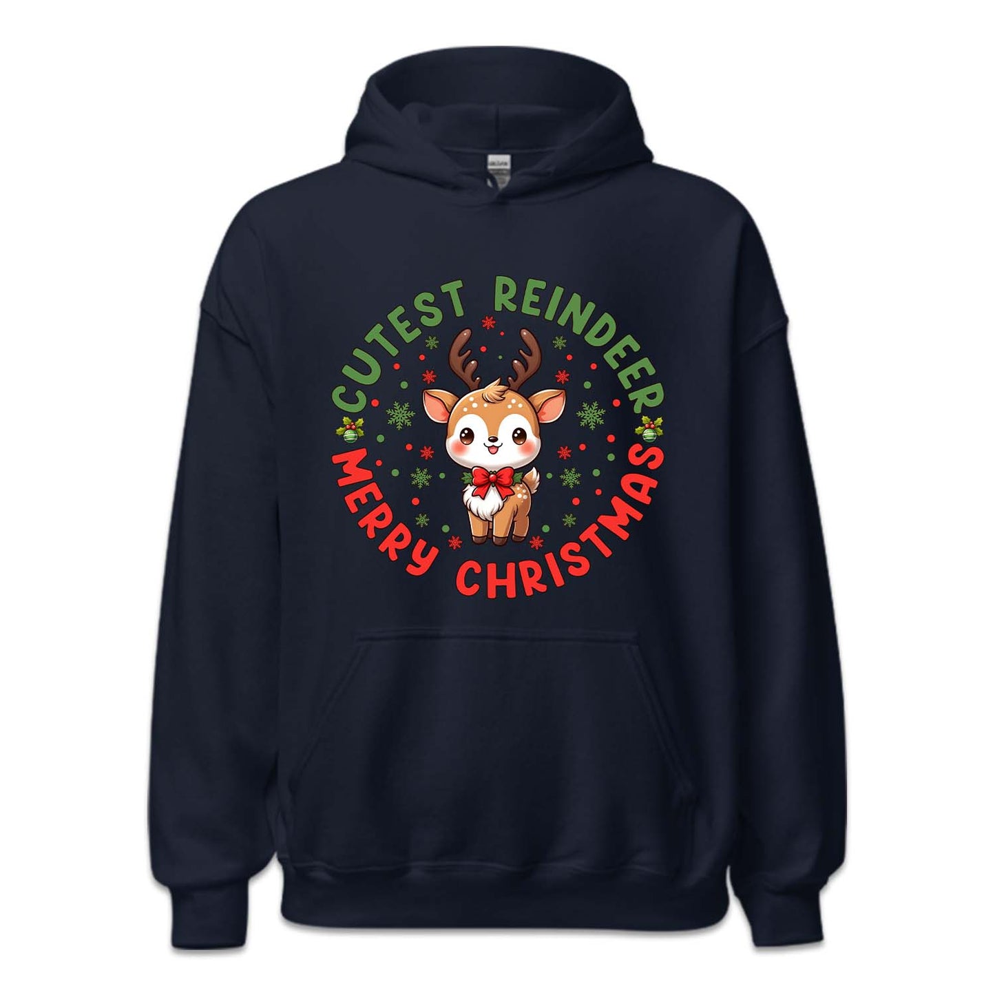 Cutest Reindeer Merry Christmas Xmas Reindeer with Red Bow | PRODUCT CODE: CTSRNDMTYCM