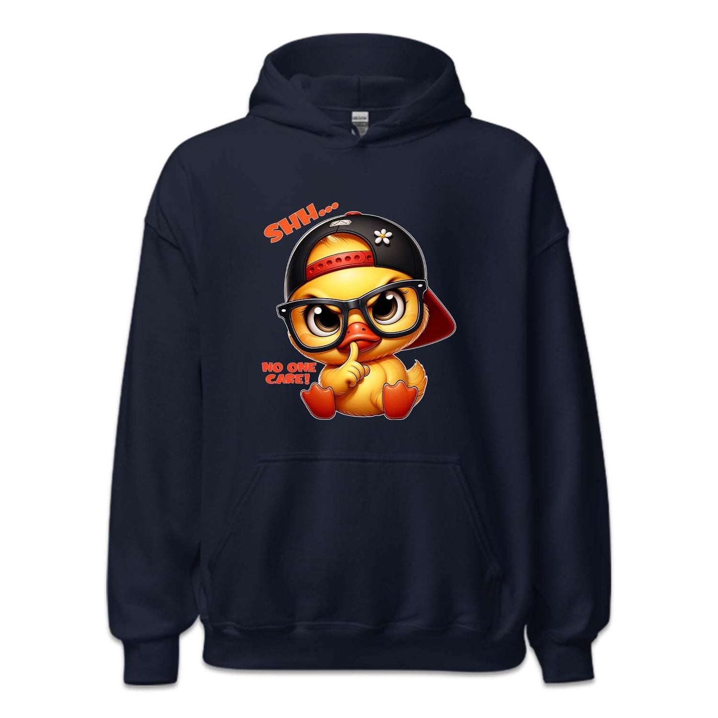 Cartoon Duckling Shh No One Cares Funny Duck Quote | PRODUCT CODE: CRTNDCKLNG