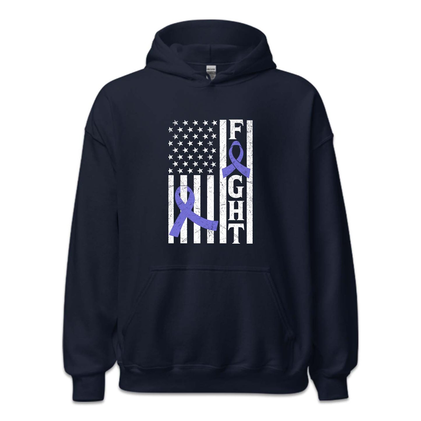 Pulmonary Hypertension Awareness USA Flag Purple Ribbon | PRODUCT CODE: HPTRAWRNSUL