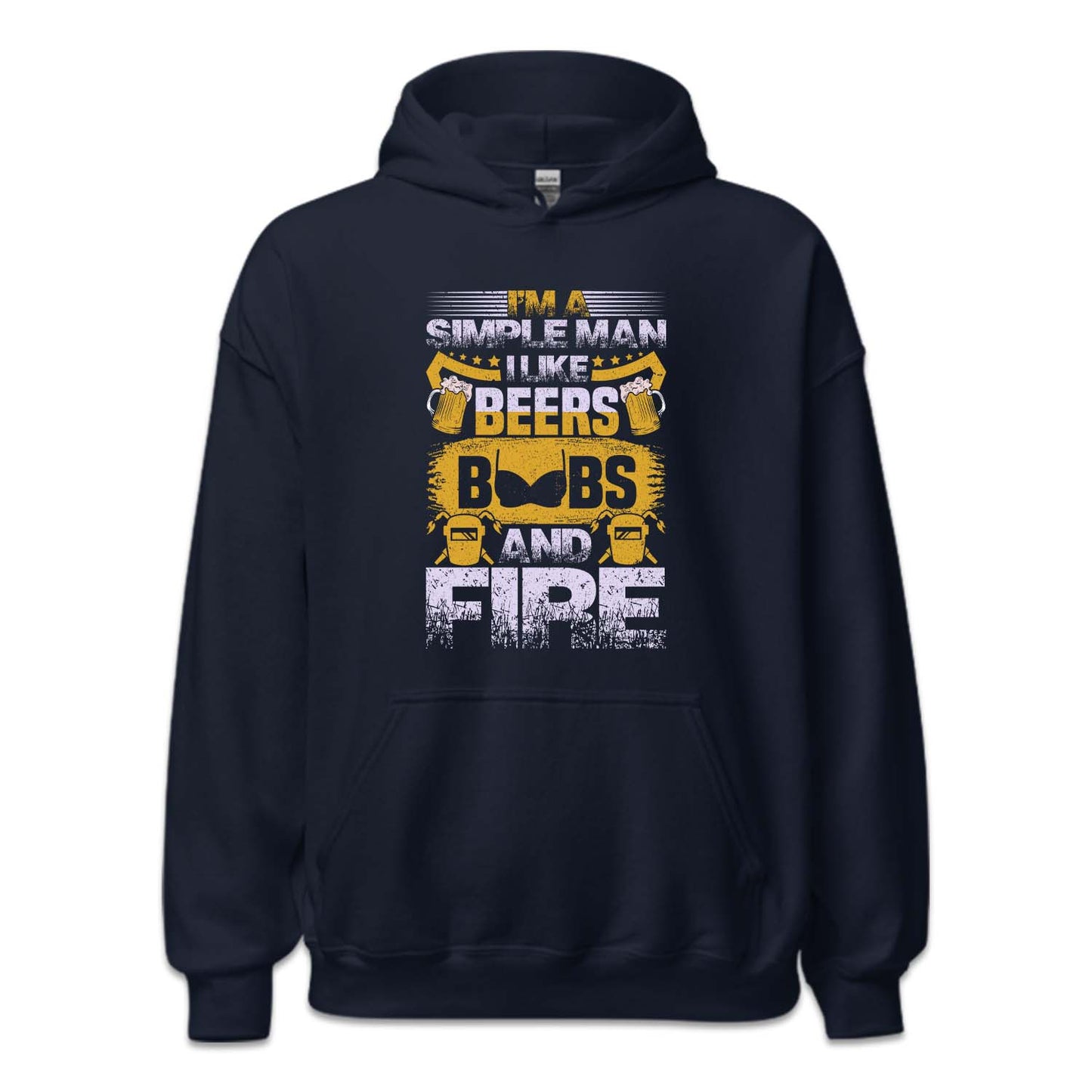Funny Welder I'm A Simple Man I Like Beers Boobs And Fire | PRODUCT CODE: SMPLCRBROS