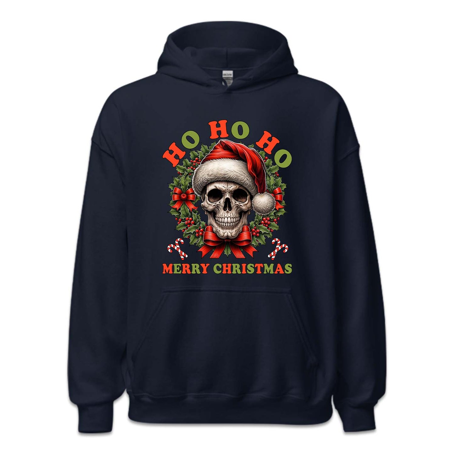 Ho Ho Ho Santa Skull Christmas Gothic Xmas Spooky Skull | PRODUCT CODE: HSTMNGOCKL