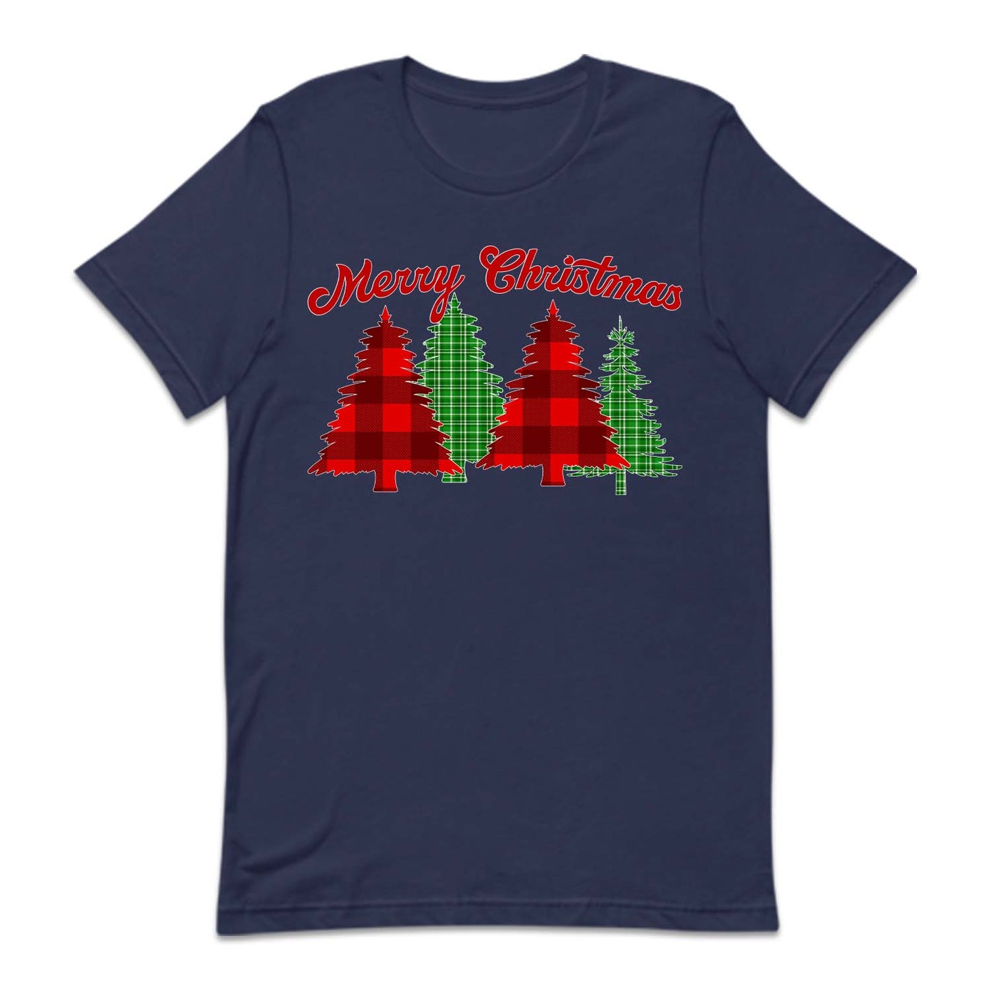 Merry Christmas Buffalo Plaid Trees Festive Xmas | PRODUCT CODE: MRYCHBFLOTRE