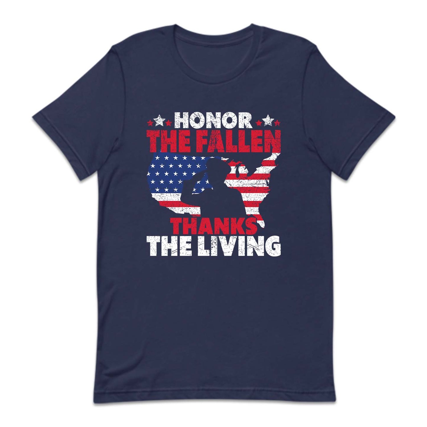 Honor The Fallen Thanks The Living Veterans Day USA Military | PRODUCT CODE: JNRETHFLNU