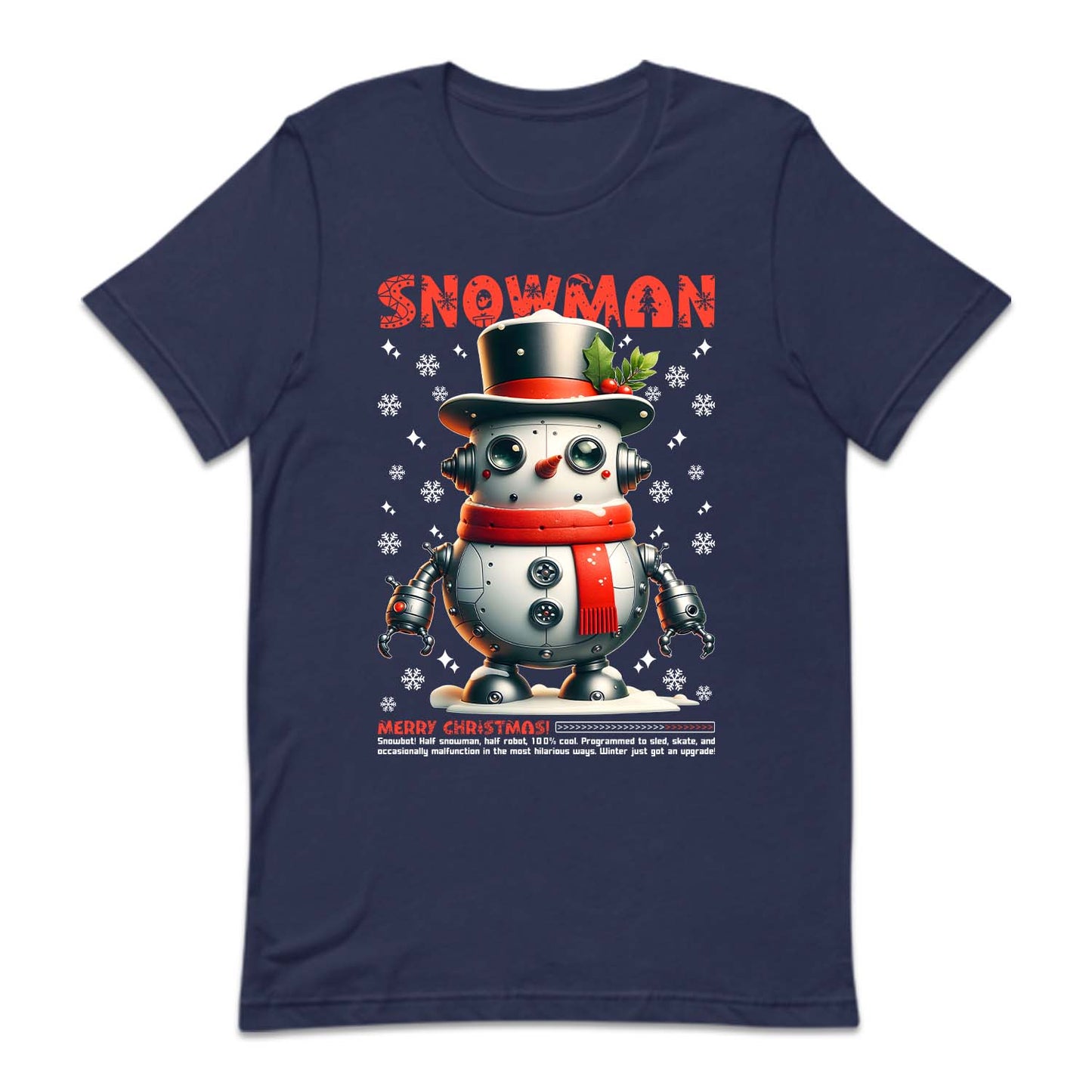 Robotic Snowman Merry Christmas Futuristic Xmas Robot Snowman | PRODUCT CODE: RBTCSNMWRY