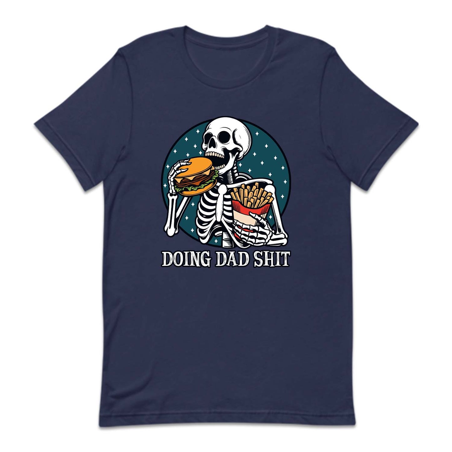 Doing Dad Shit Skeleton Eating Burger | PRODUCT CODE: SKLENGBRUF