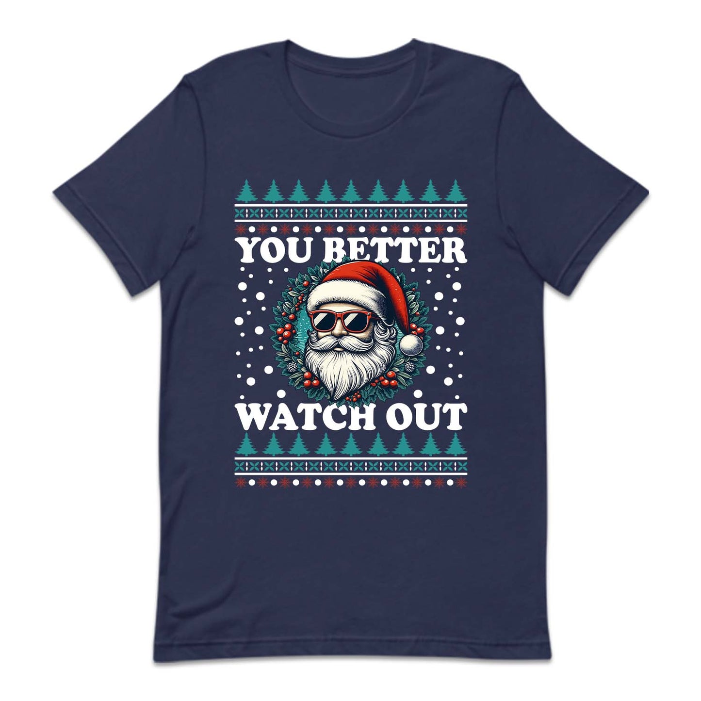 You Better Watch Out Christmas Santa Claus Wreath Xmas | PRODUCT CODE: YBTRWSNCMA