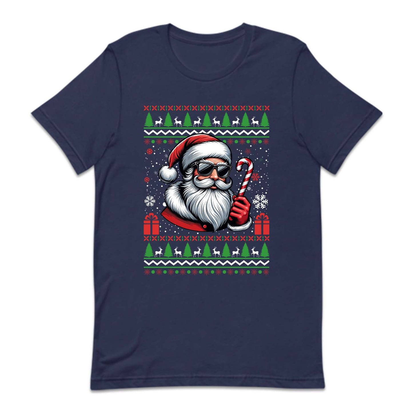 Santa in Sunglasses Christmas Candy Cane Xmas Holiday | PRODUCT CODE: CNDENTYGLSR