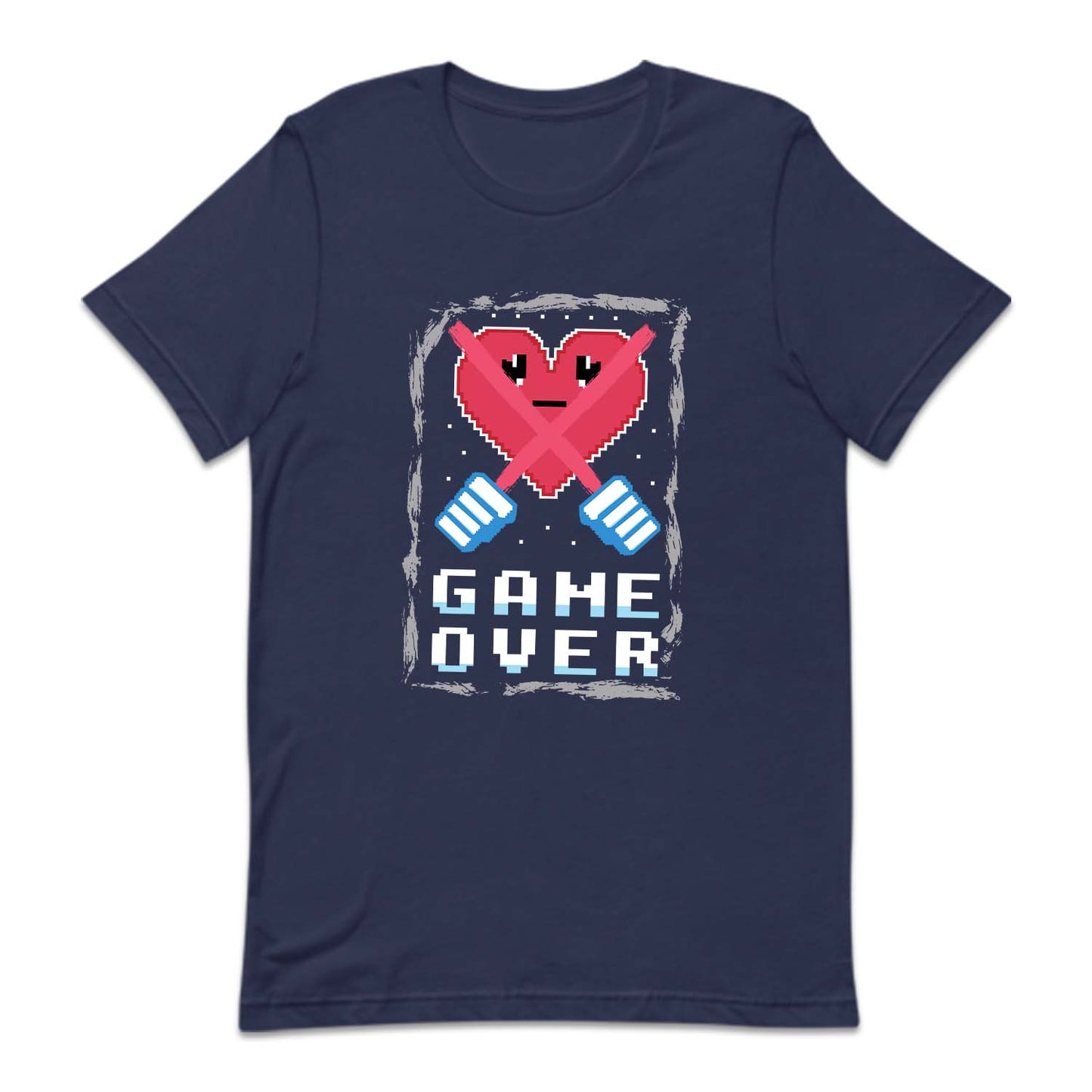 Retro Gaming Pixel Heart Game Over Arcade Style  | PRODUCT CODE: PLXEHRTGMO