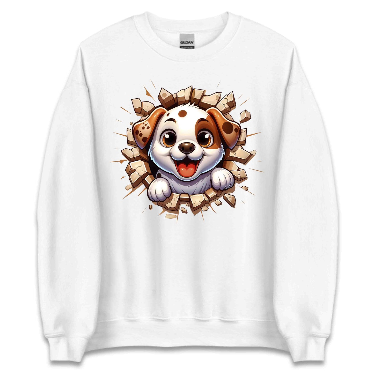 Adorable Puppy Breaking Through Wall 3D Realistic Dog | PRODUCT CODE: ASBEOWHEHKW