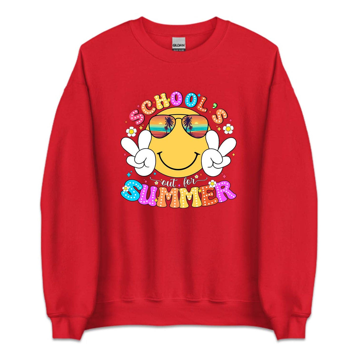 Retro Smiley Face Schools Out for the Summer | PRODUCT CODE: RTRSMLFCEM