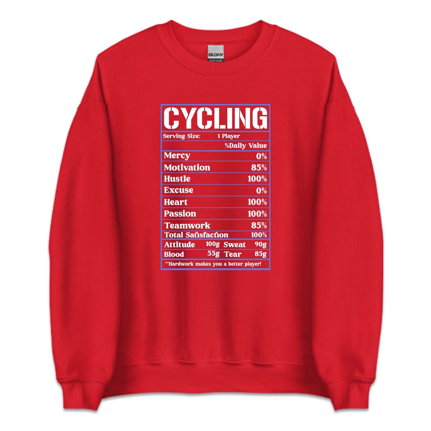 Cyclist Nutrition Facts Bicycle Humor | PRODUCT CODE: CYLNTURFCS