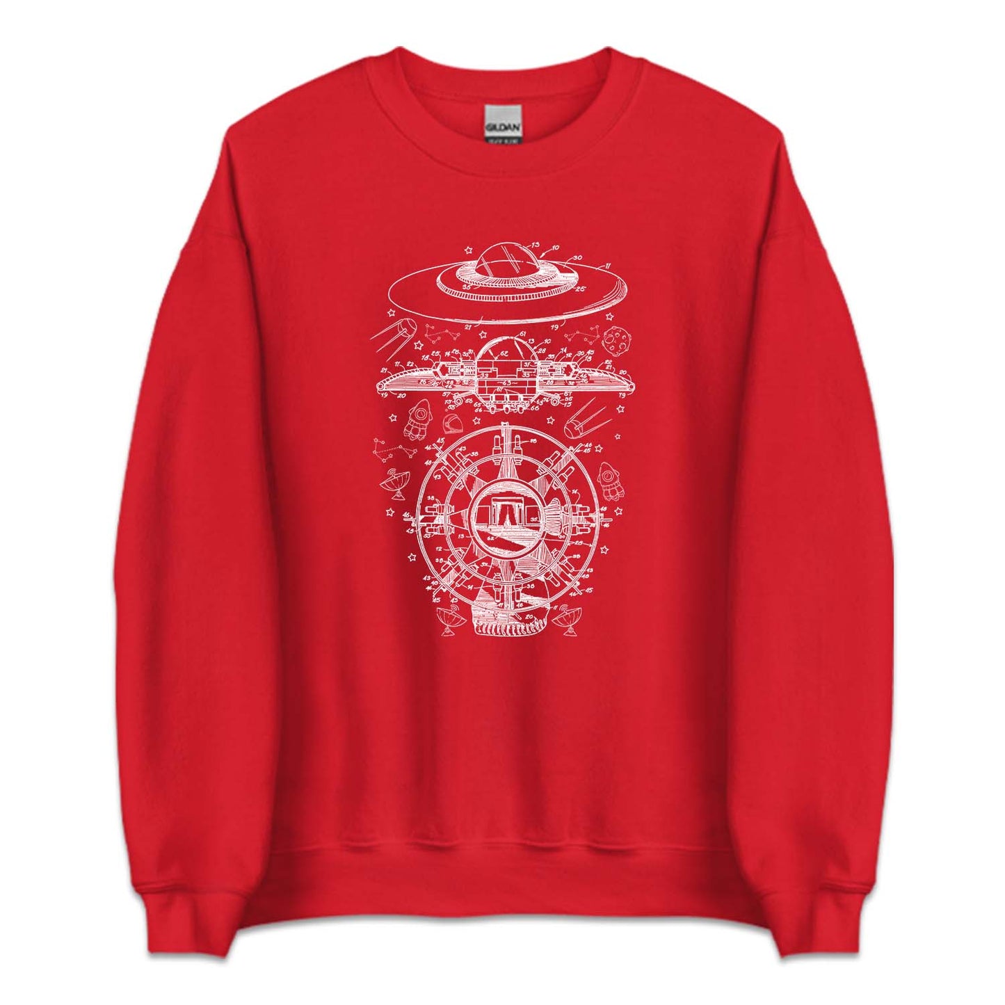 Area 51 UFO Flying Saucer Blueprint Alien Enthusiast | PRODUCT CODE: FLGYNSRBLP