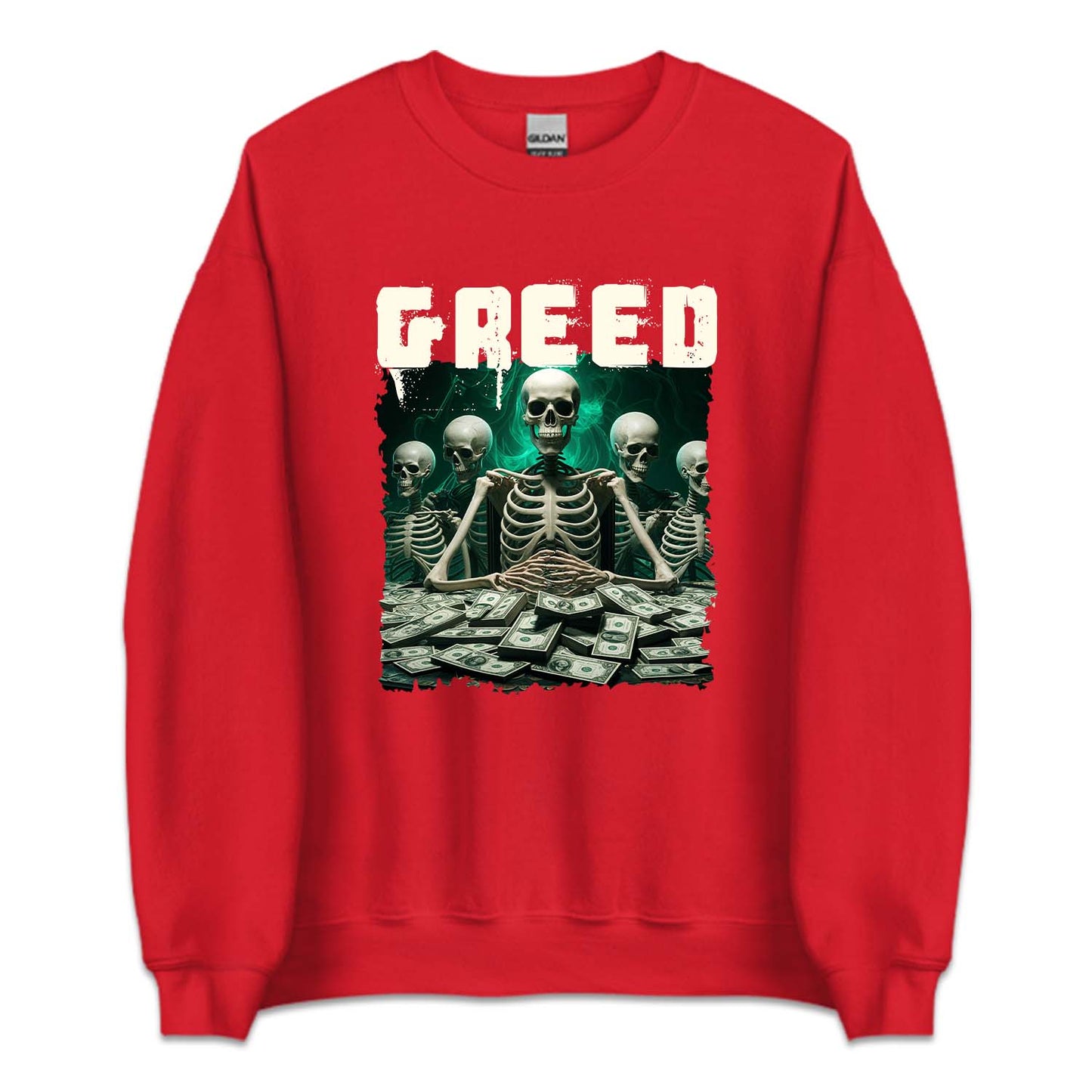 Vintage Y2k Greed Skeleton Dollar Bills | PRODUCT CODE: GRDESKLTNO