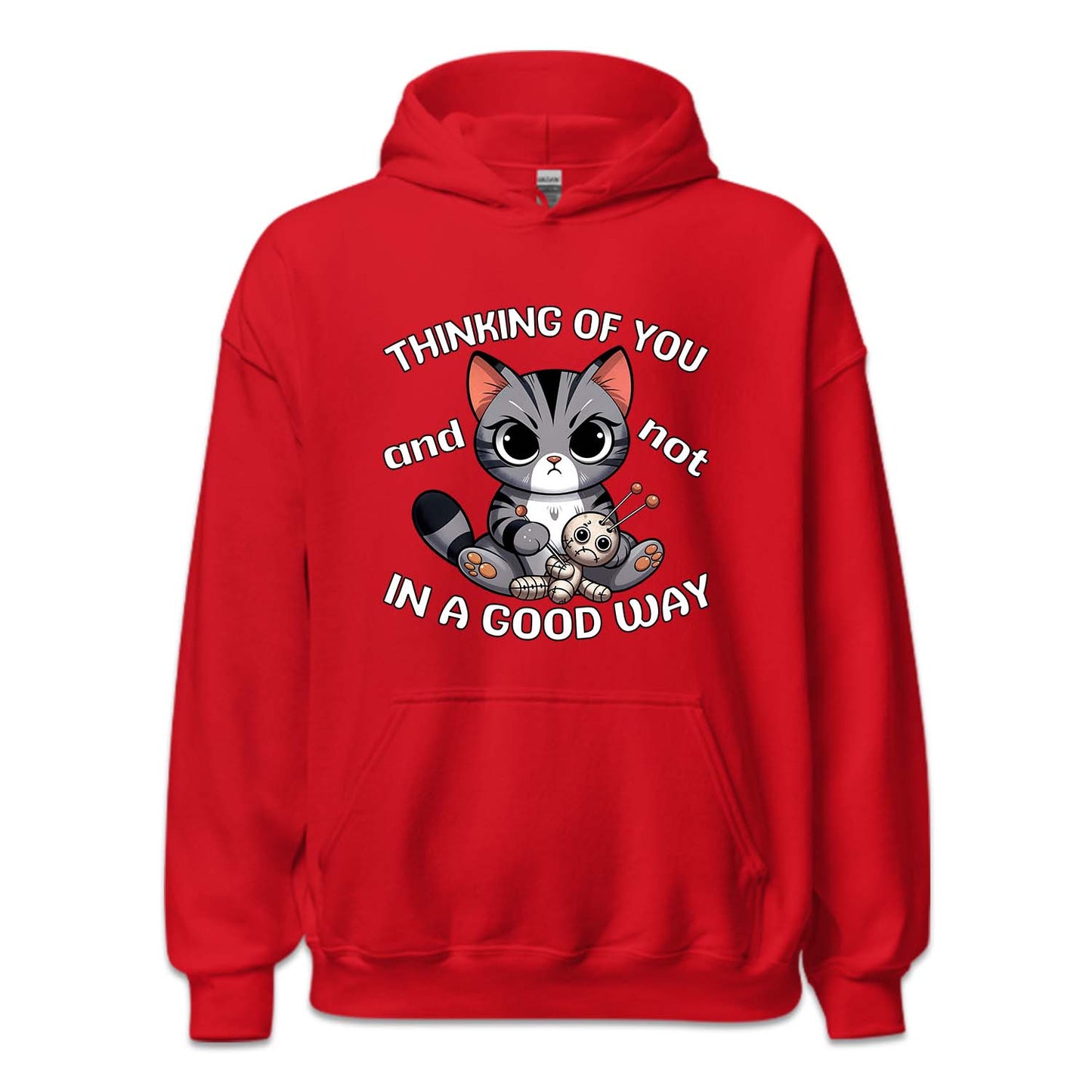 Humorous Cat with Toy Thinking of You and Not in a Good Way | PRODUCT CODE: HMRCTWYOHK