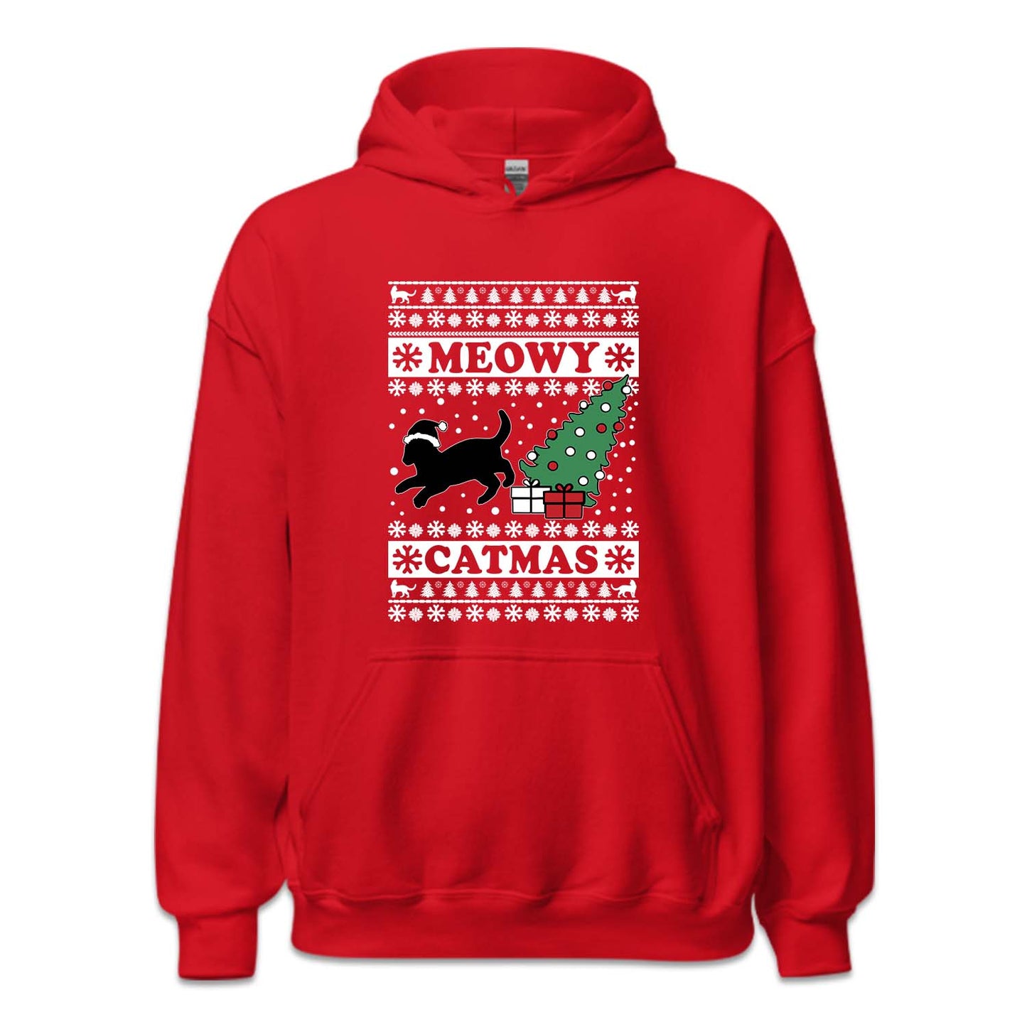 Meowy Catmas Black Cat Christmas Funny Xmas | PRODUCT CODE: MWYCHTRBLU