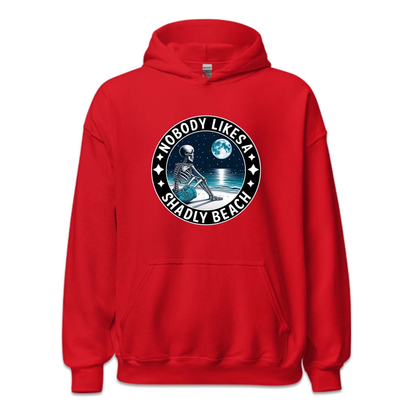 Nobody Likes A Shadly Beach Skeleton Sitting On A Beach | PRODUCT CODE: NBDLKASHBC
