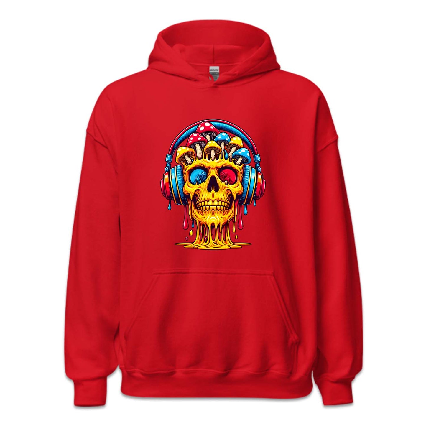 Psychedelic Skull Mushroom And Headphones | PRODUCT CODE: SKLPSYDLC