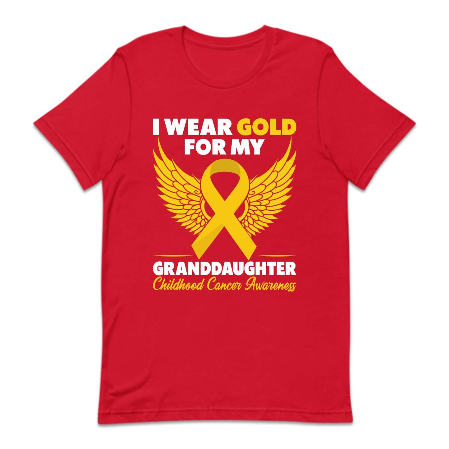 Childhood Cancer Awareness I Wear Gold For My Granddaughter | PRODUCT CODE: WRGLDFMGRD