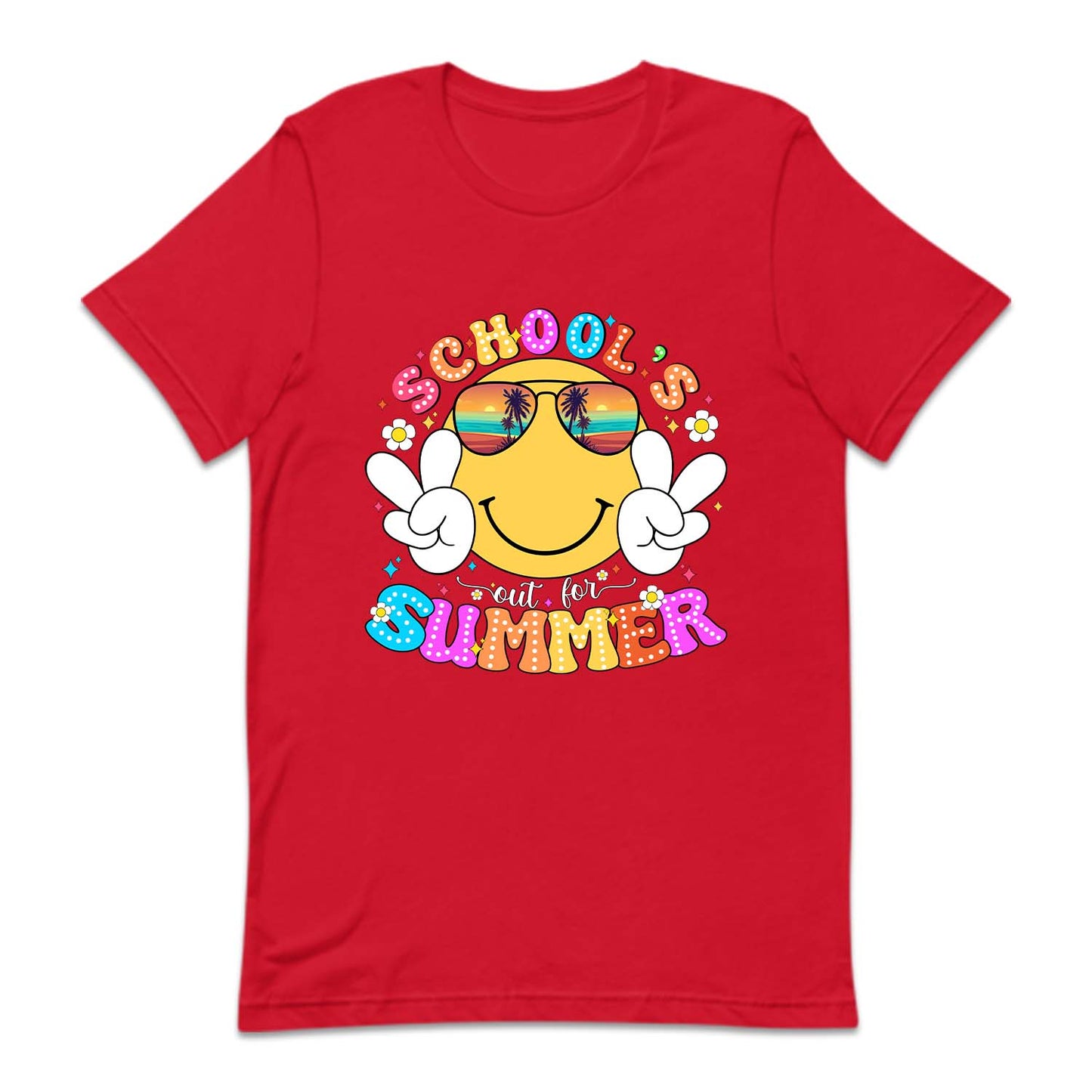 Retro Smiley Face Schools Out for the Summer | PRODUCT CODE: RTRSMLFCEM