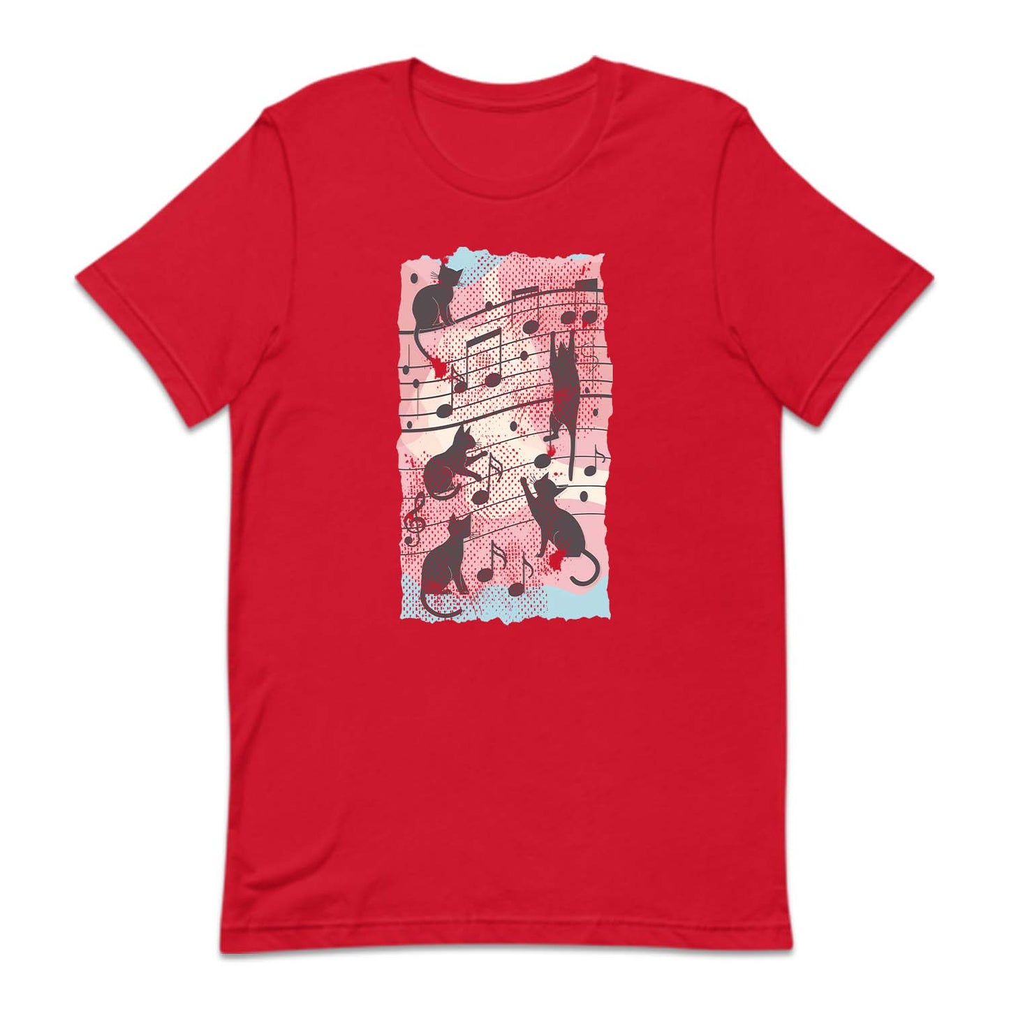 Cats Climbing Music Notes Funny Musical Cat Lovers | PRODUCT CODE: CTSMBNGUTO