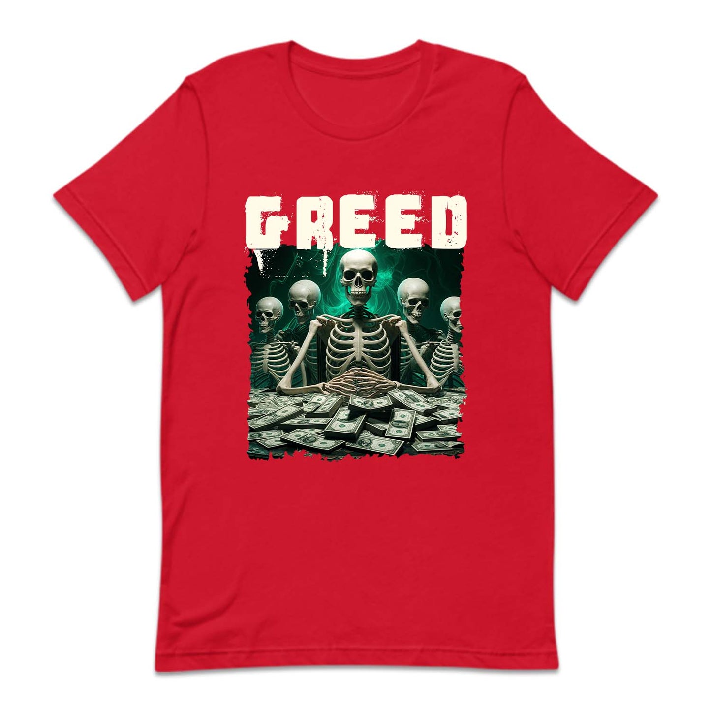 Vintage Y2k Greed Skeleton Dollar Bills | PRODUCT CODE: GRDESKLTNO