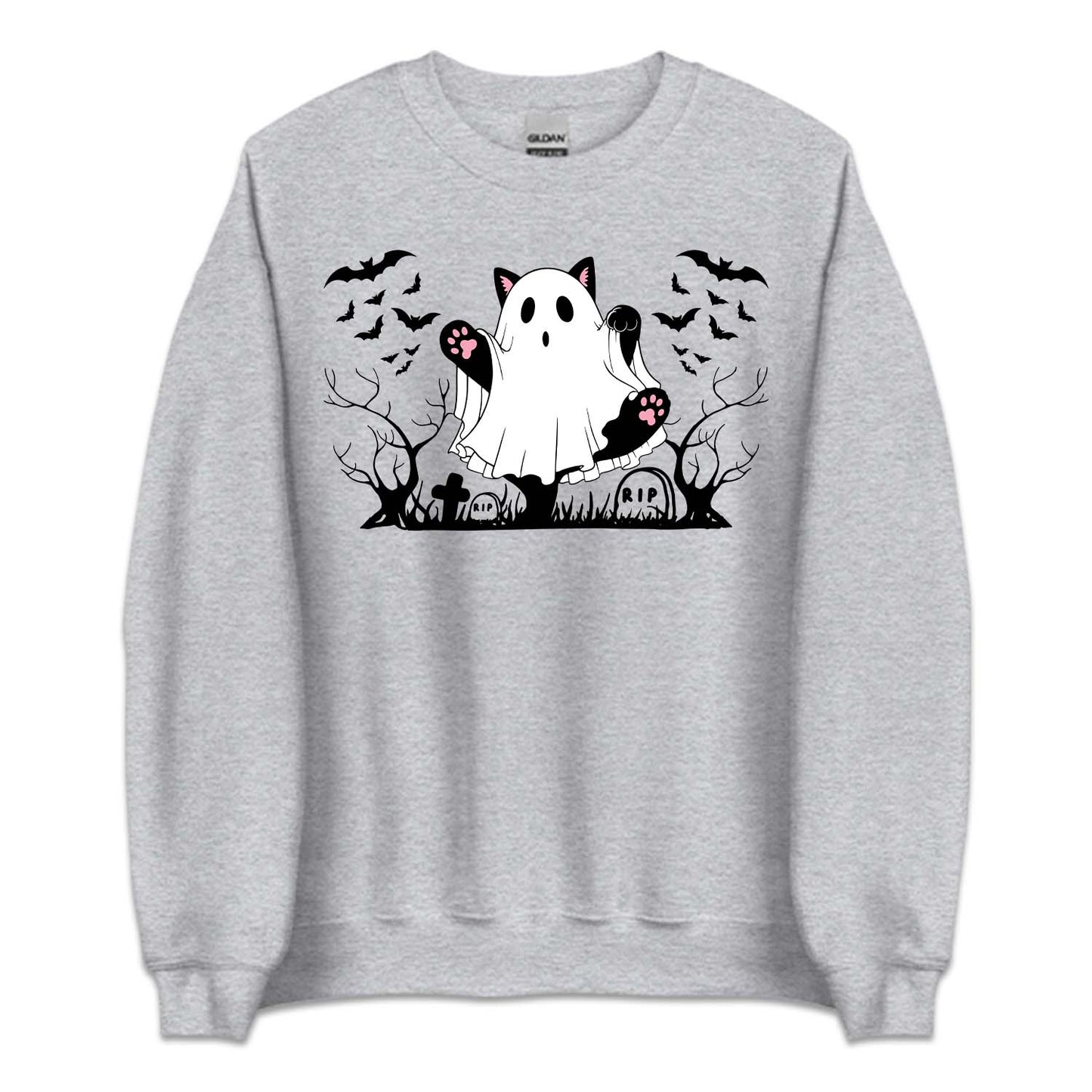 Halloween Ghost Cat & Creepy Bats | PRODUCT CODE: GSTCAHLWE