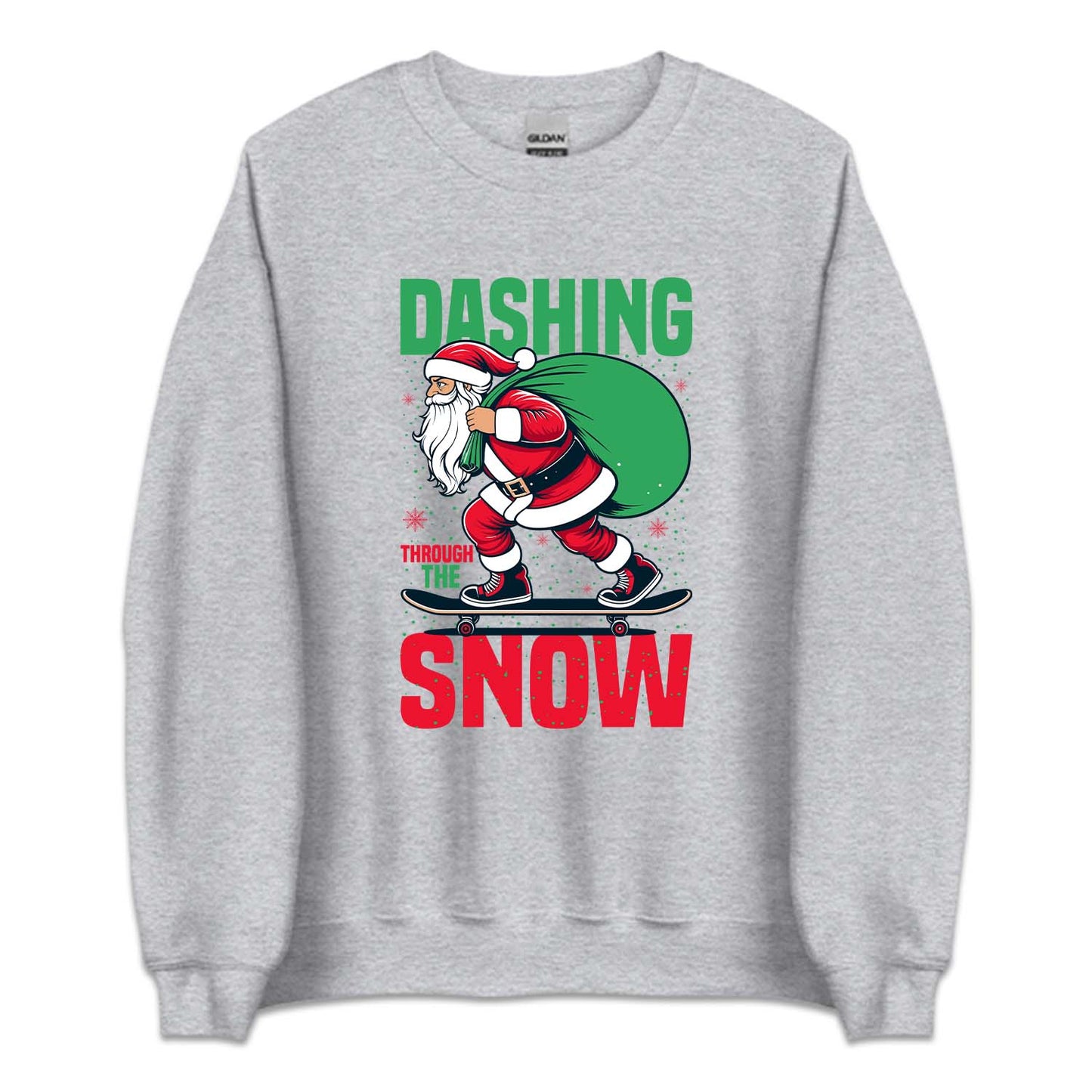 Christmas Santa Skateboard Dashing Through The Snow Xmas | PRODUCT CODE: STNAKBRDHG