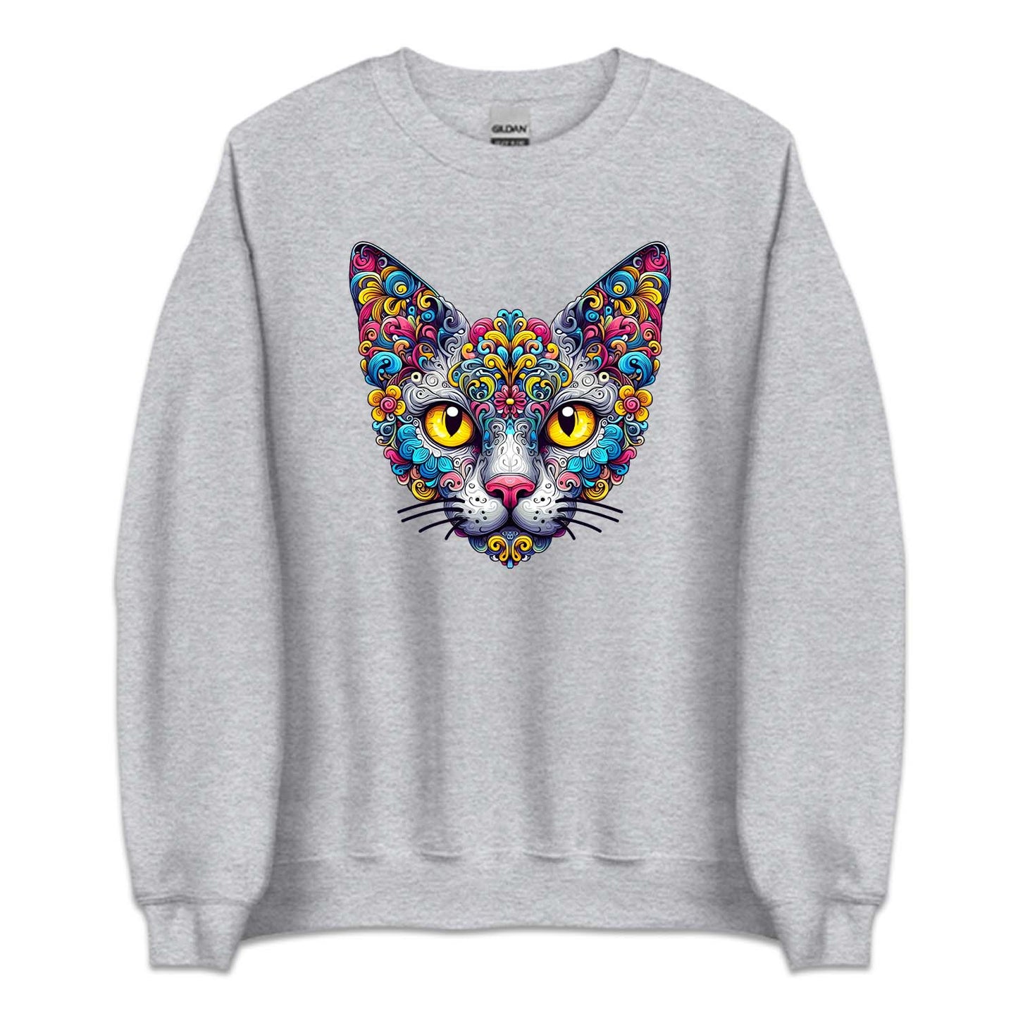 Psychedelic Colorful Devon Rex Cat | PRODUCT CODE: DVNOCTPSDY