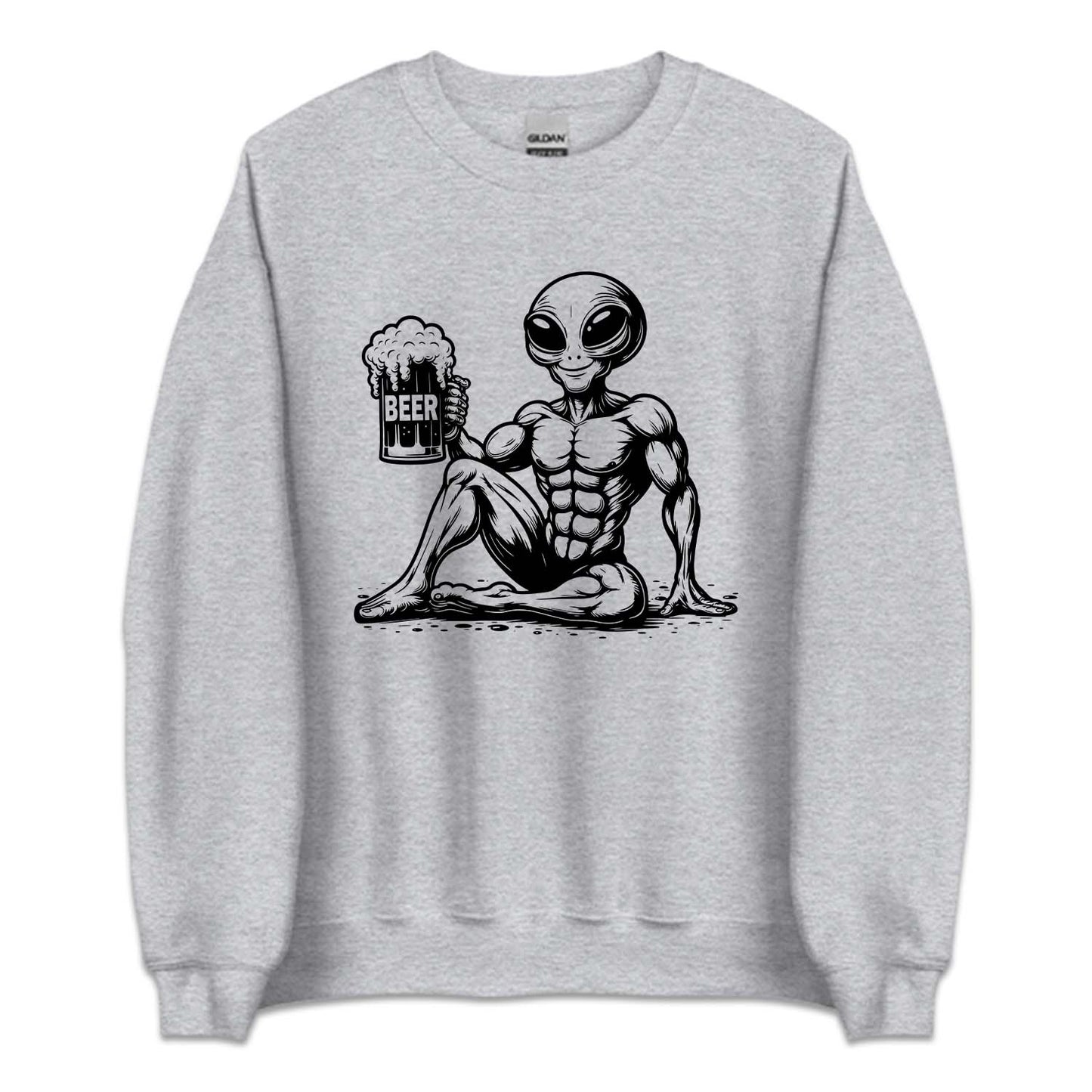 Alien Drinking Beer Sci-Fi | PRODUCT CODE: ALNIUFODRKB