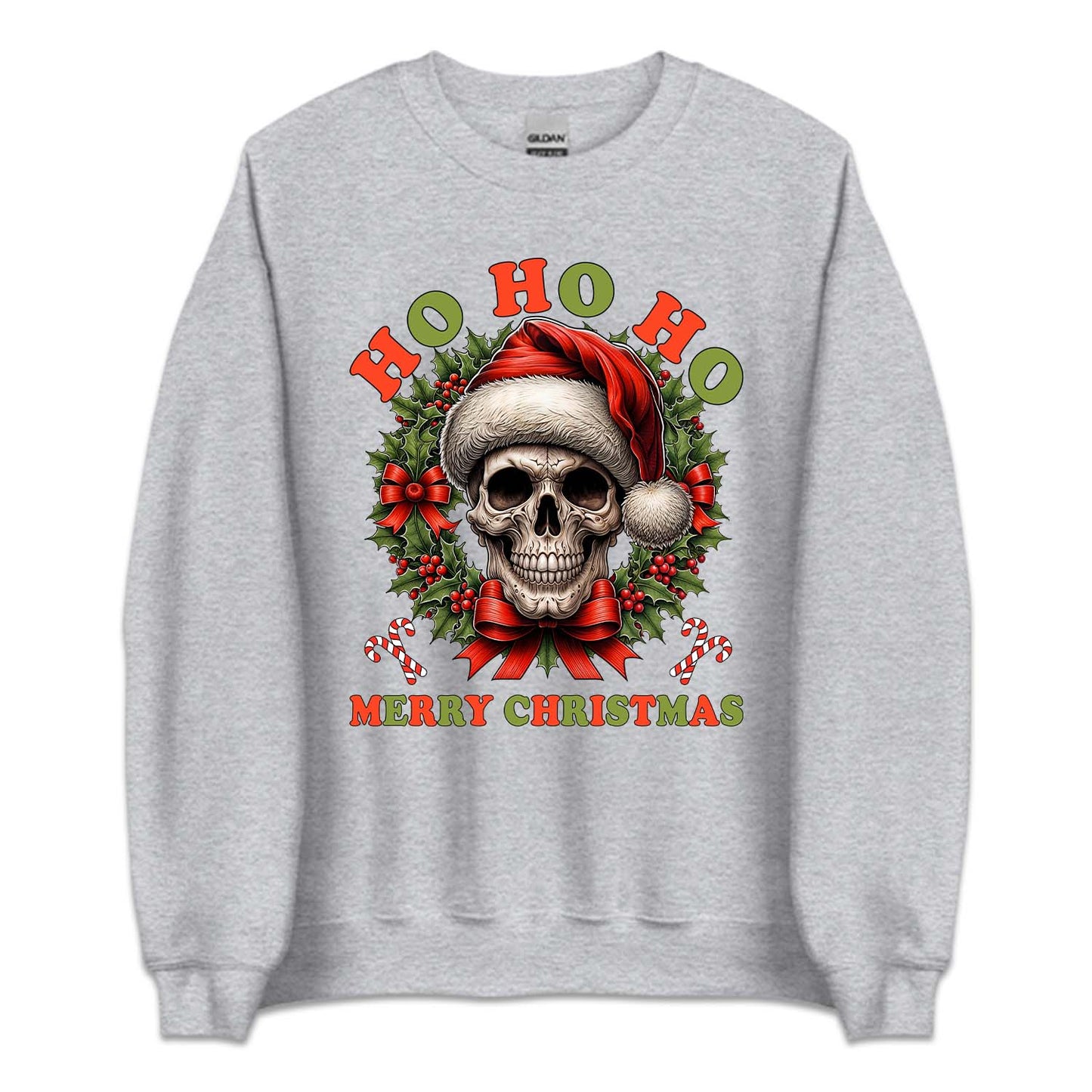 Ho Ho Ho Santa Skull Christmas Gothic Xmas Spooky Skull | PRODUCT CODE: HSTMNGOCKL