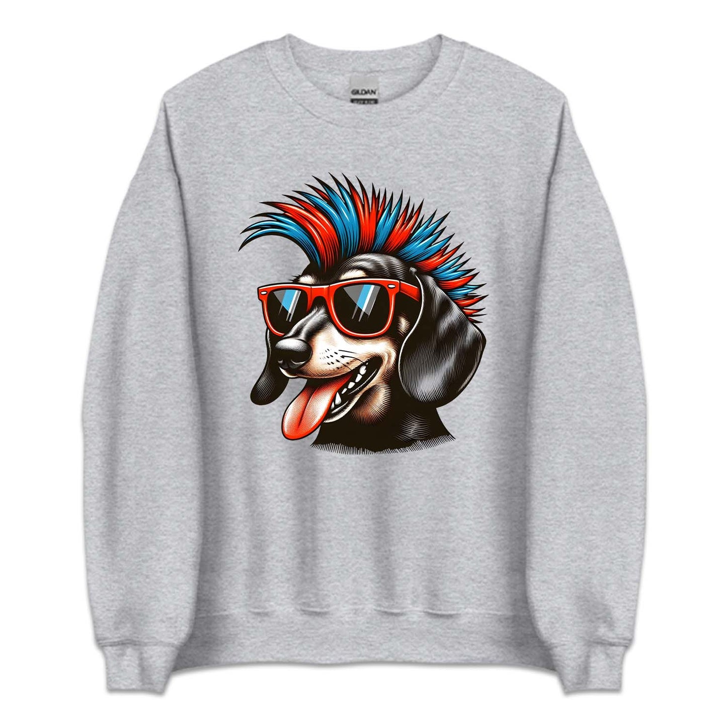 Dachshund Dog with Sunglasses Spiky Mohawk | PRODUCT CODE: DCHINDGKNUP