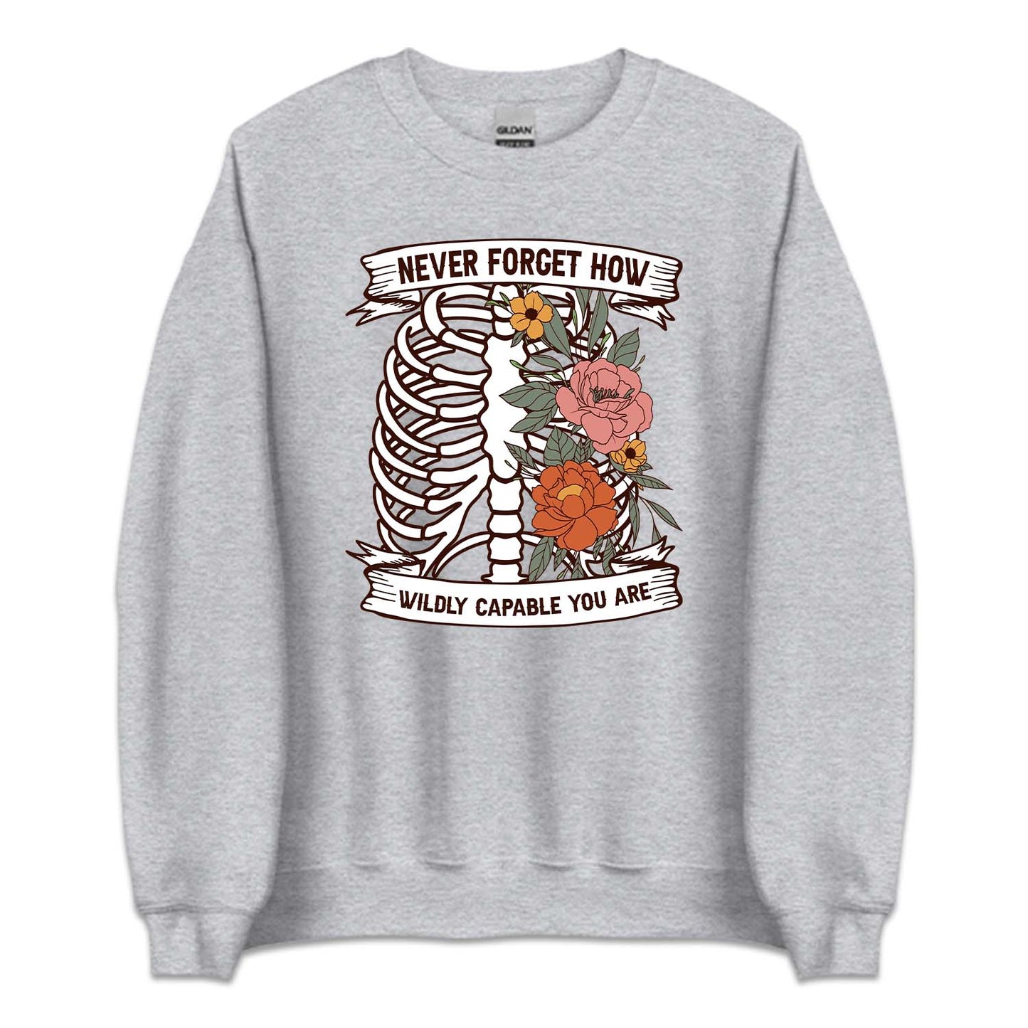 Floral Human Rib Cage Mental Health | PRODUCT CODE: NVRFGTHWC