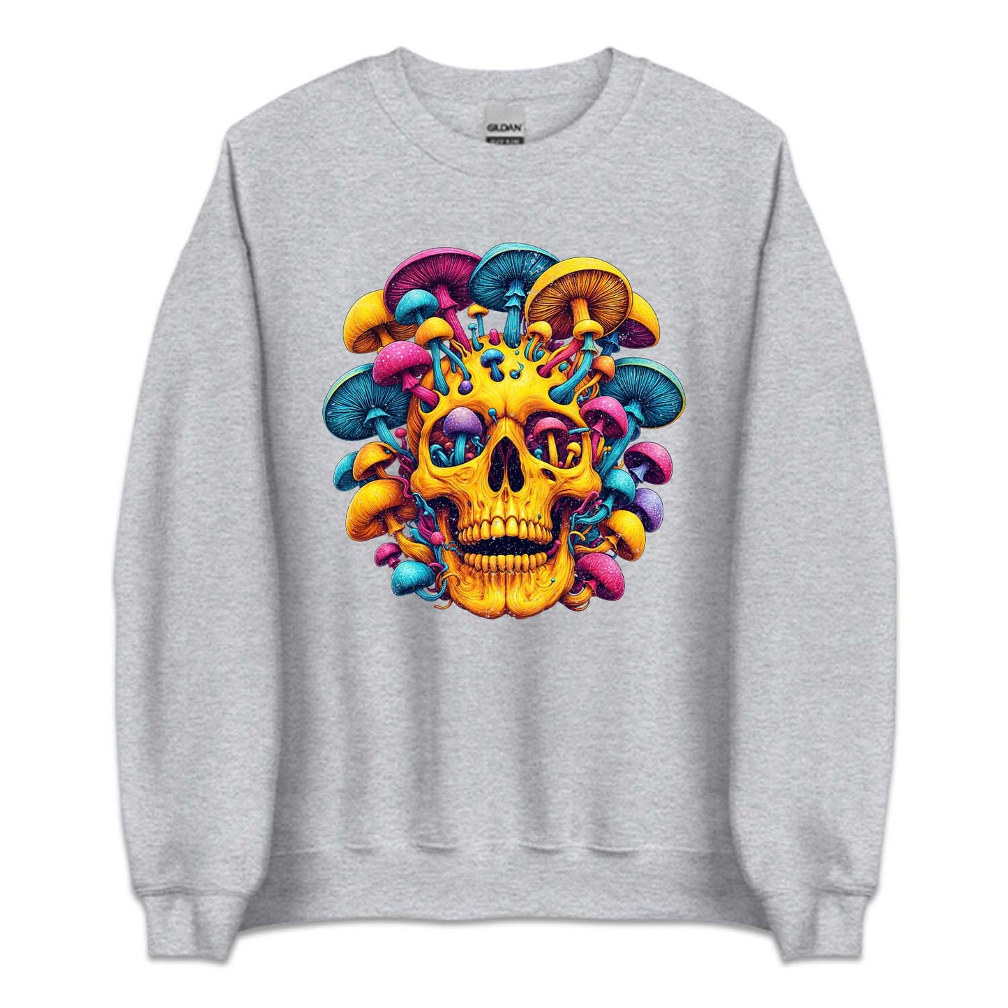 Psychedelic Skull Mushrooms Boho Hippie Art | PRODUCT CODE: MSHSKULPSYD