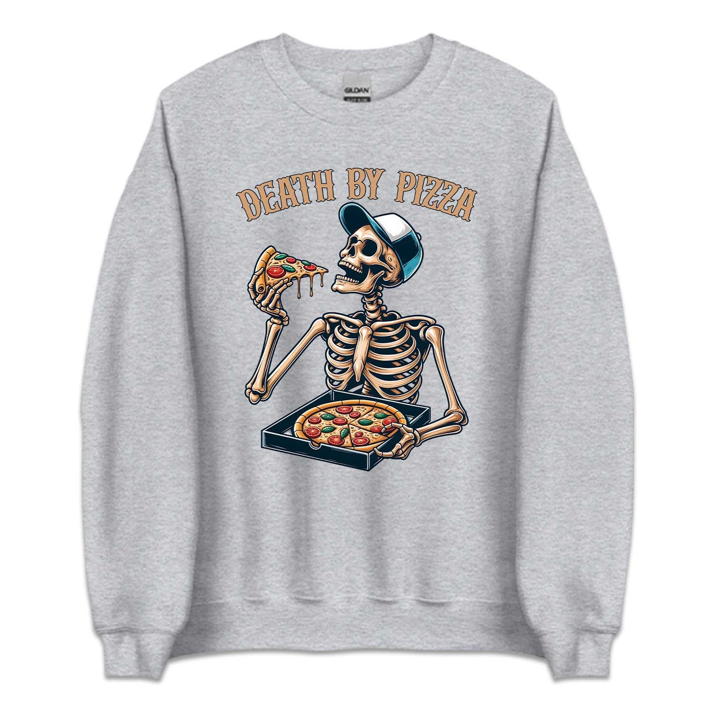 Skeleton Eating Pizza Death By Pizza | PRODUCT CODE: DYBZPISKLN
