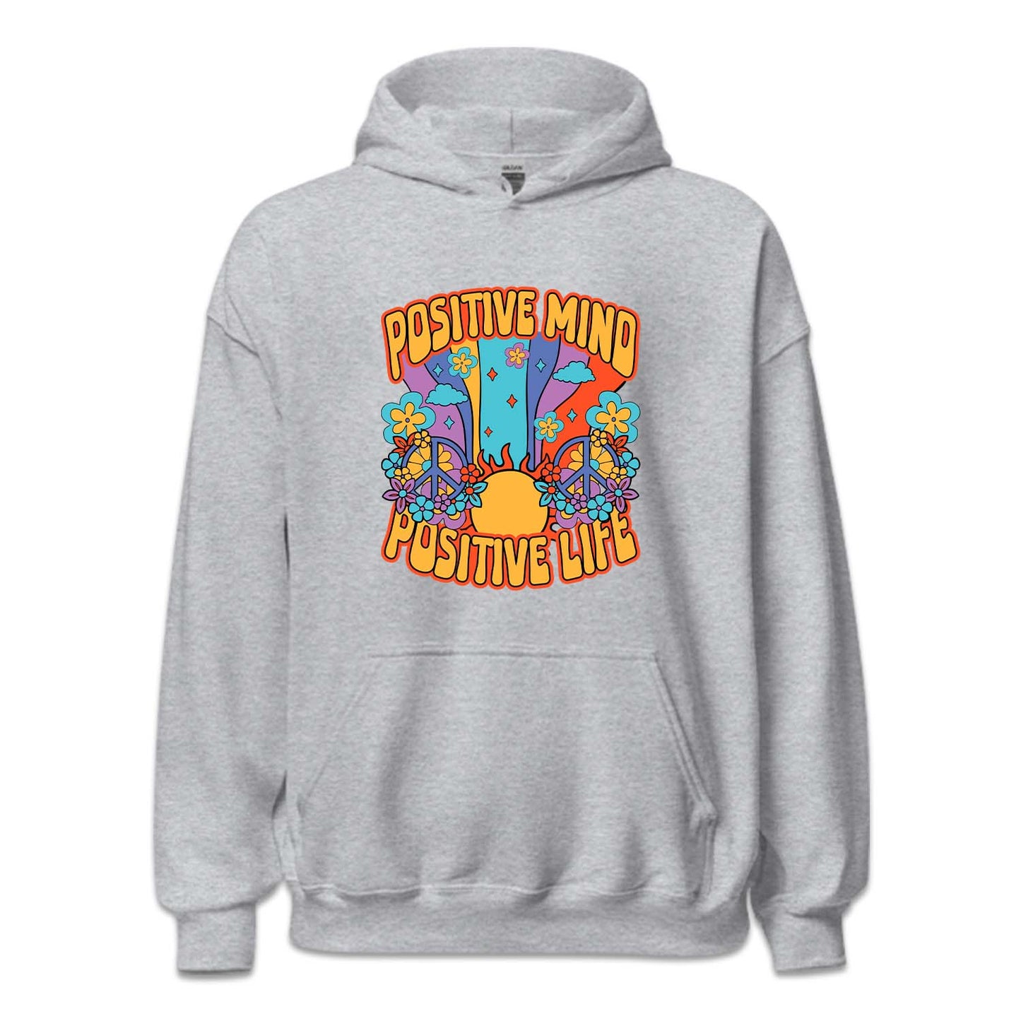 Retro Groovy Vibes Positive Mind Positive Life | PRODUCT CODE: PSTVMNDPLFE