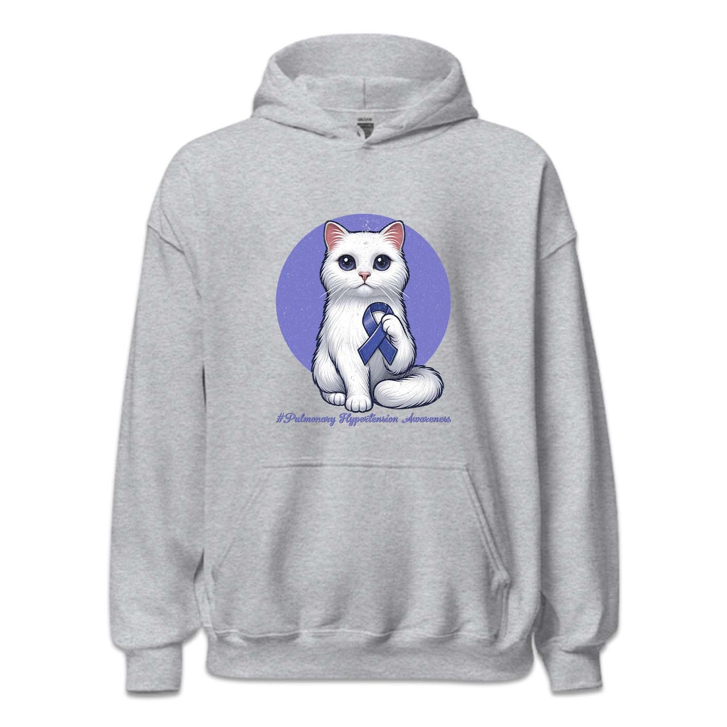 Pulmonary Hypertension Awareness Cat Holding Purple Ribbon | PRODUCT CODE: PLHPRTNSAW