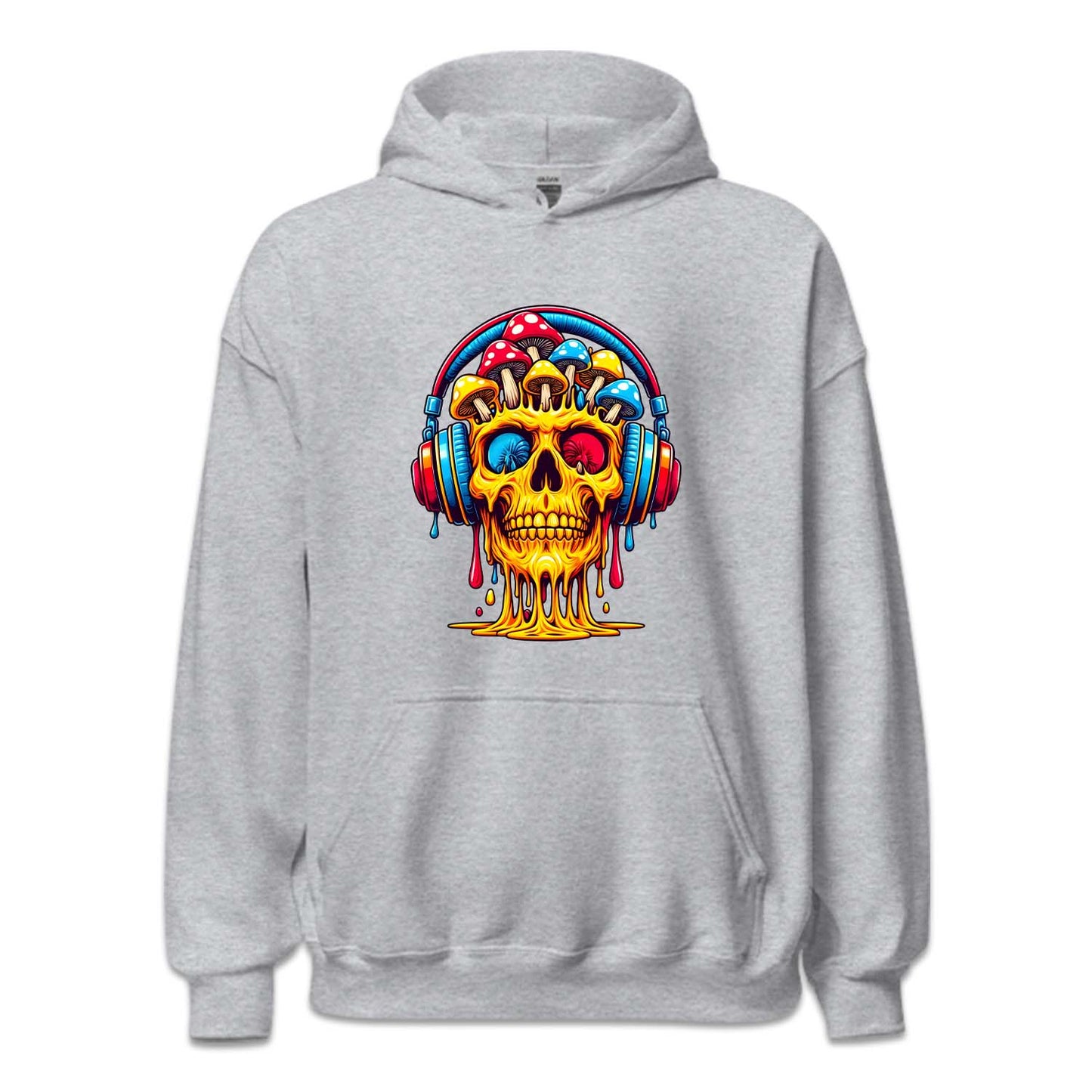 Psychedelic Skull Mushroom And Headphones | PRODUCT CODE: SKLPSYDLC