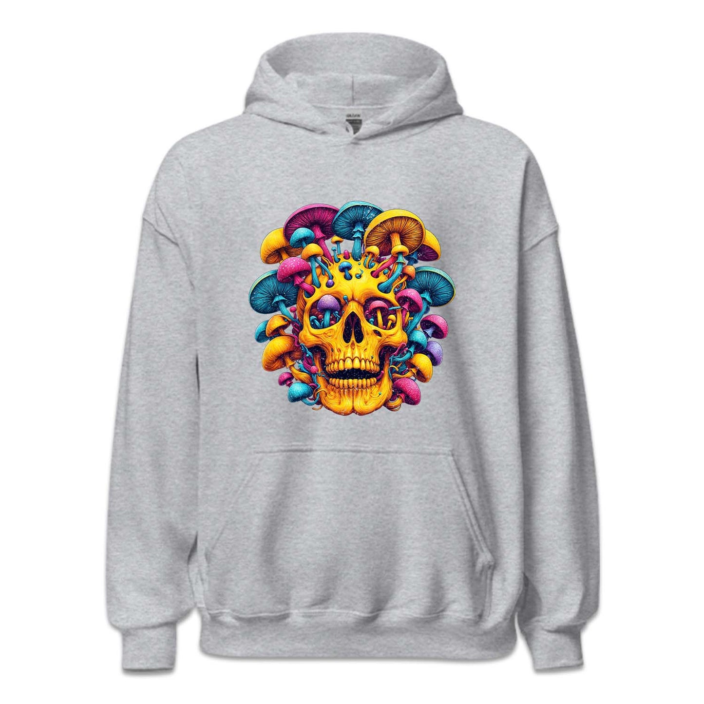 Psychedelic Skull Mushrooms Boho Hippie Art | PRODUCT CODE: MSHSKULPSYD