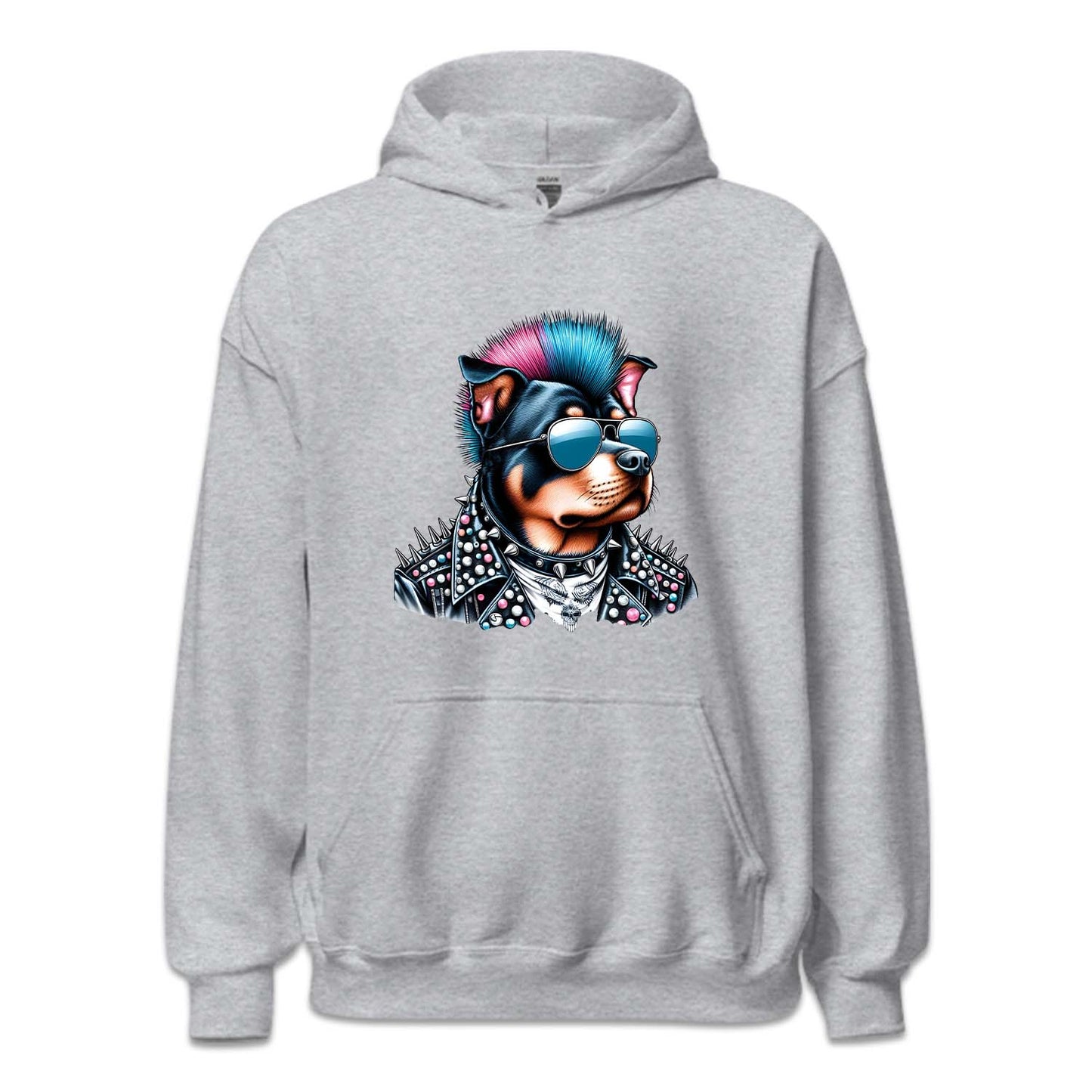 Rottweiler Dog with Sunglasses Spiky Mohawk | PRODUCT CODE: RWTLVRDGKPN