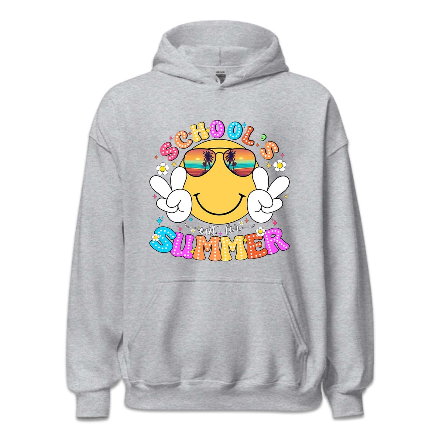 Retro Smiley Face Schools Out for the Summer | PRODUCT CODE: RTRSMLFCEM