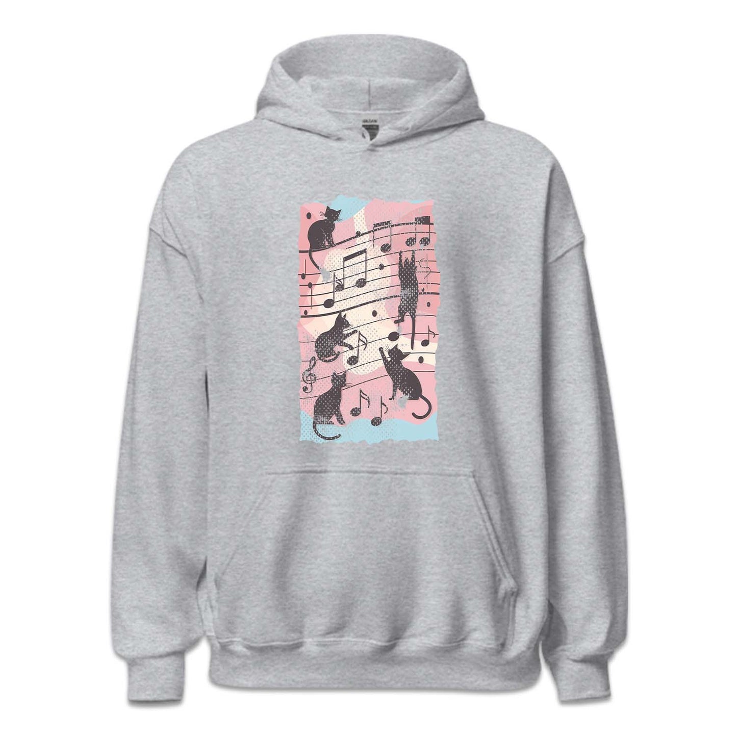 Cats Climbing Music Notes Funny Musical Cat Lovers | PRODUCT CODE: CTSMBNGUTO