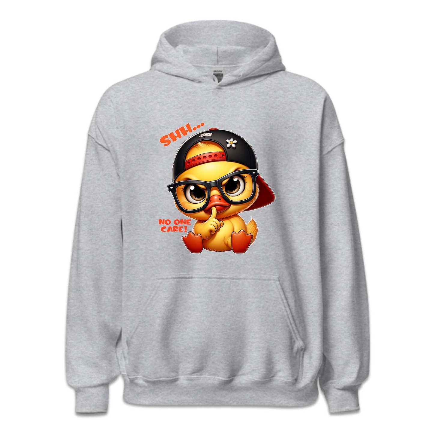 Cartoon Duckling Shh No One Cares Funny Duck Quote | PRODUCT CODE: CRTNDCKLNG