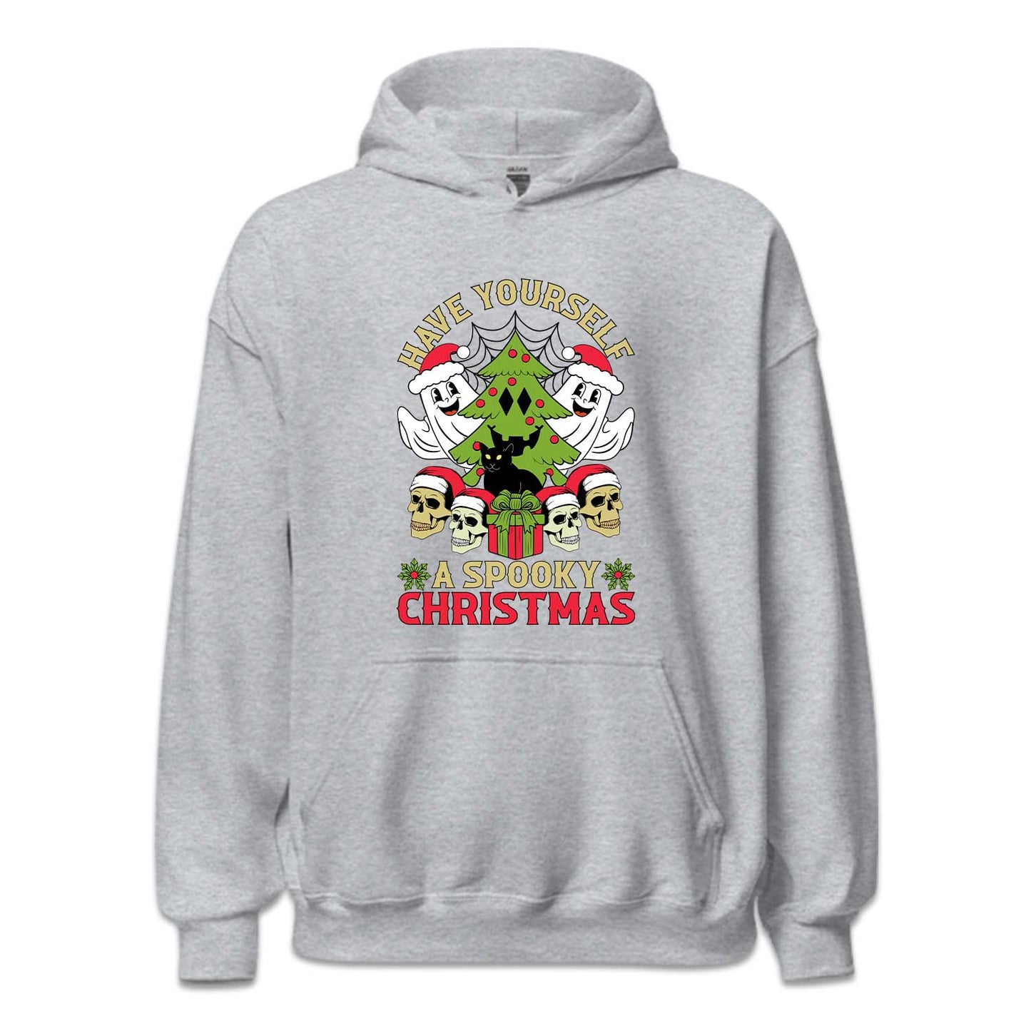 Spooky Christmas Ghosts and Skulls Black Cat Xmas | PRODUCT CODE: SPKYCHRTAMS