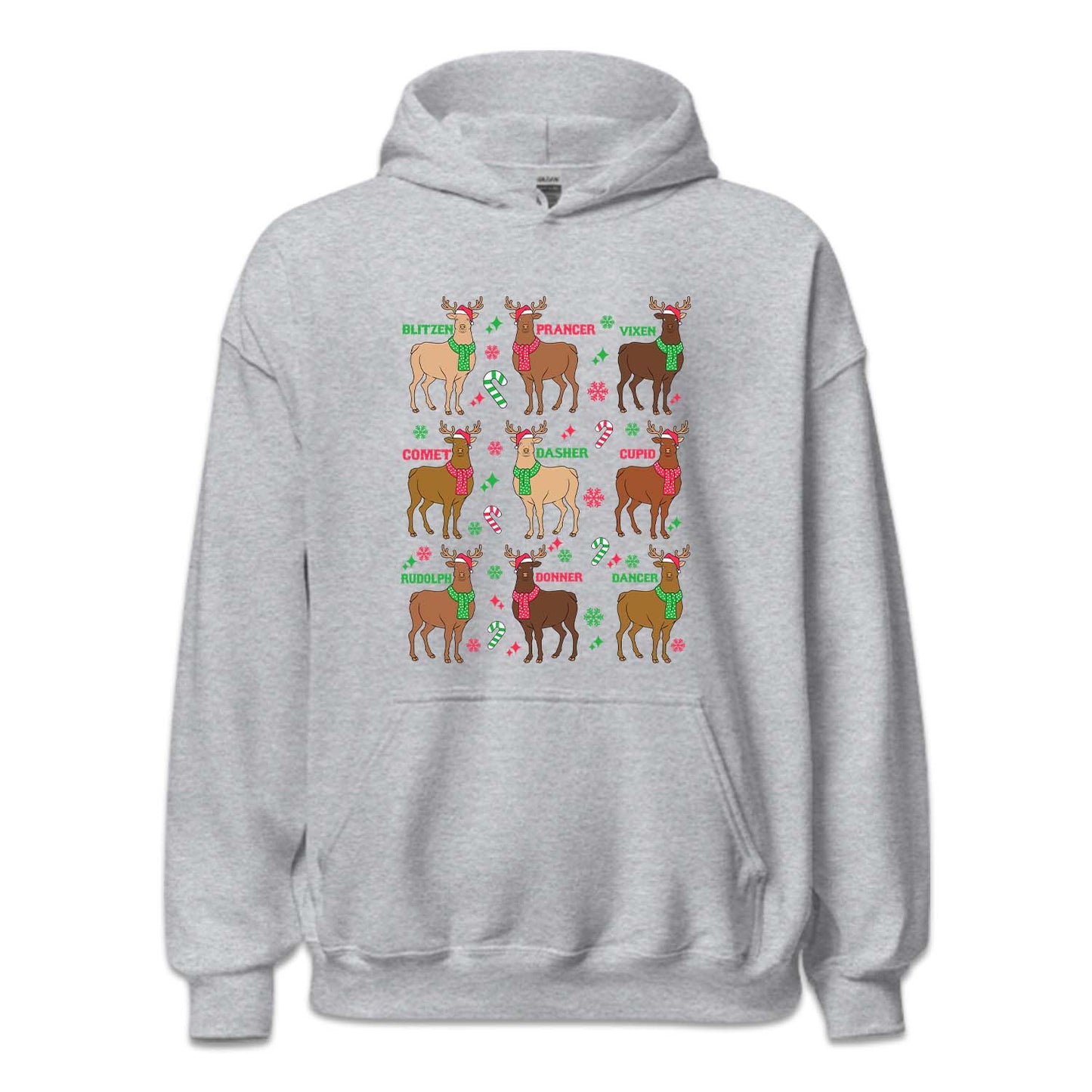 Christmas Reindeer Names Cozy Xmas Dasher Dancer Prancer | PRODUCT CODE: DSGCPVNMDO