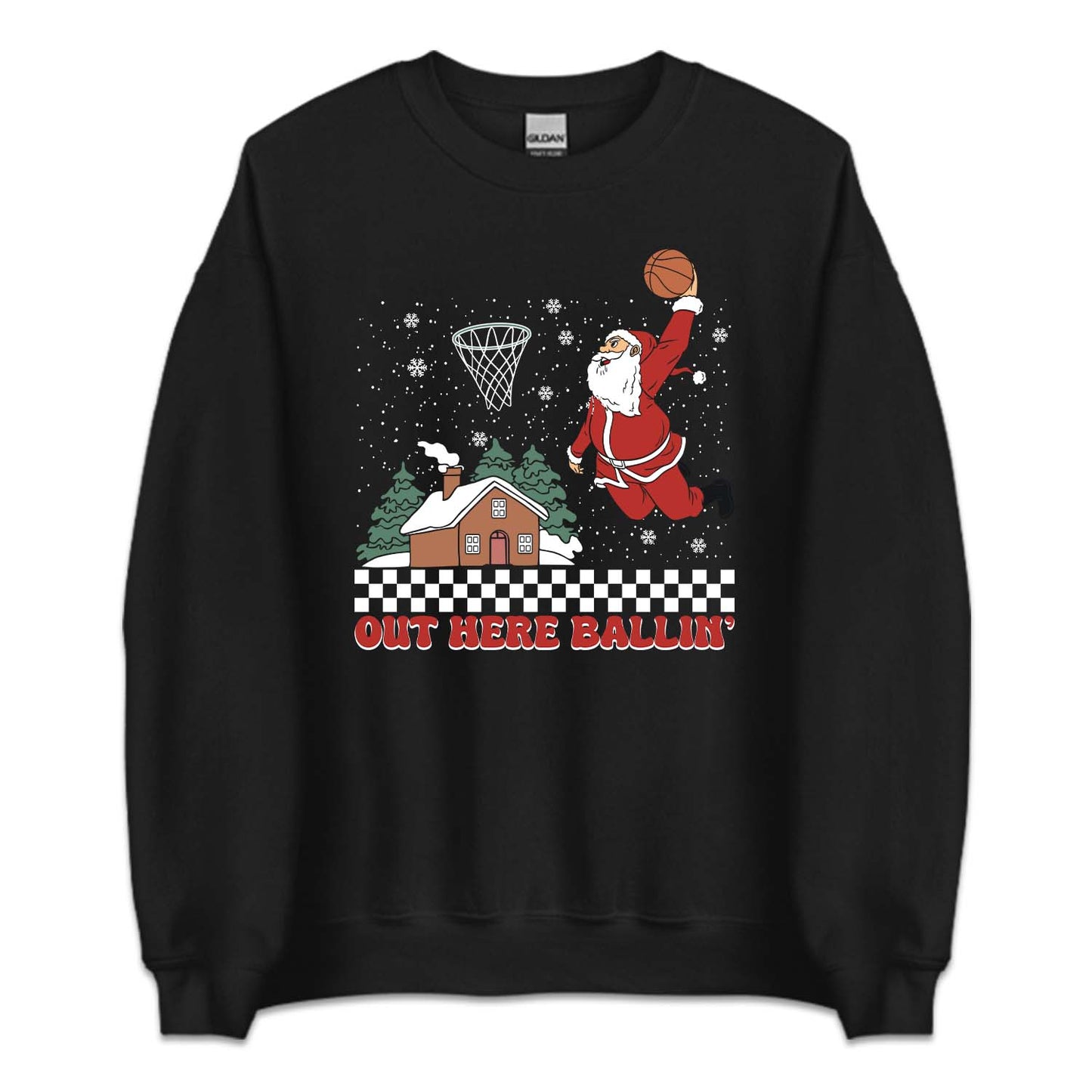 Christmas Basketball Slam Dunking Santa Claus Xmas Sports | PRODUCT CODE: SLMDKNGCRT